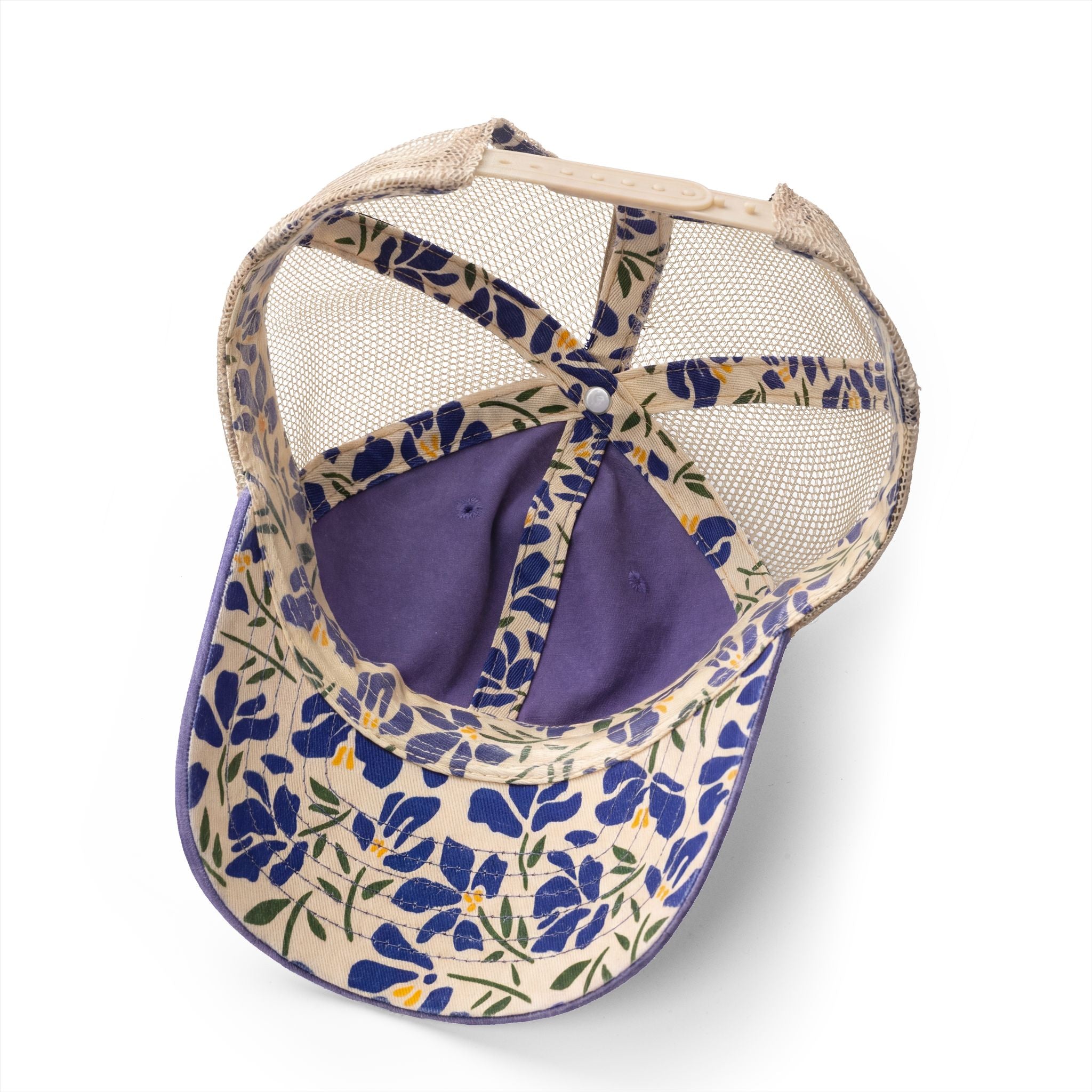 Epilepsy Awareness Washed Mesh Ponytail Cap | Purple Brain Lightning Hat