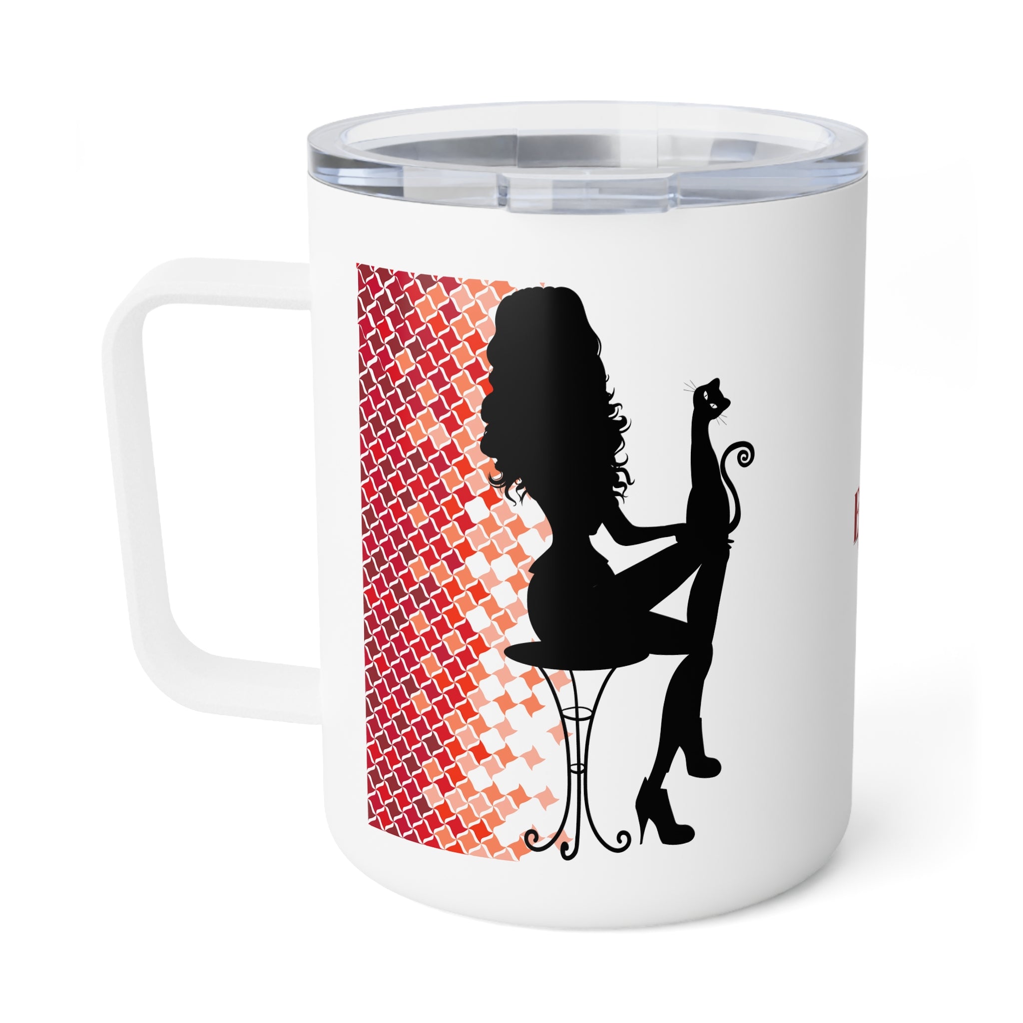 Photo depicting the ​Pretty Cat Lady Insulated Coffee Mug, 10oz from EpiAl's Shop.