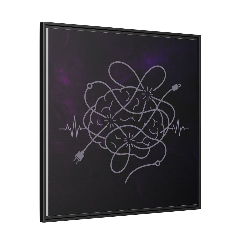 Tangled Brain Epilepsy Awareness Framed Canvas Print