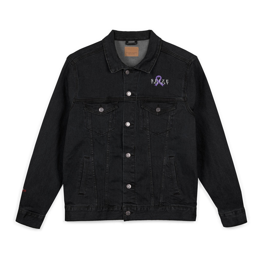 Seize the Day Epilepsy Awareness Embroidered Denim Jacket
