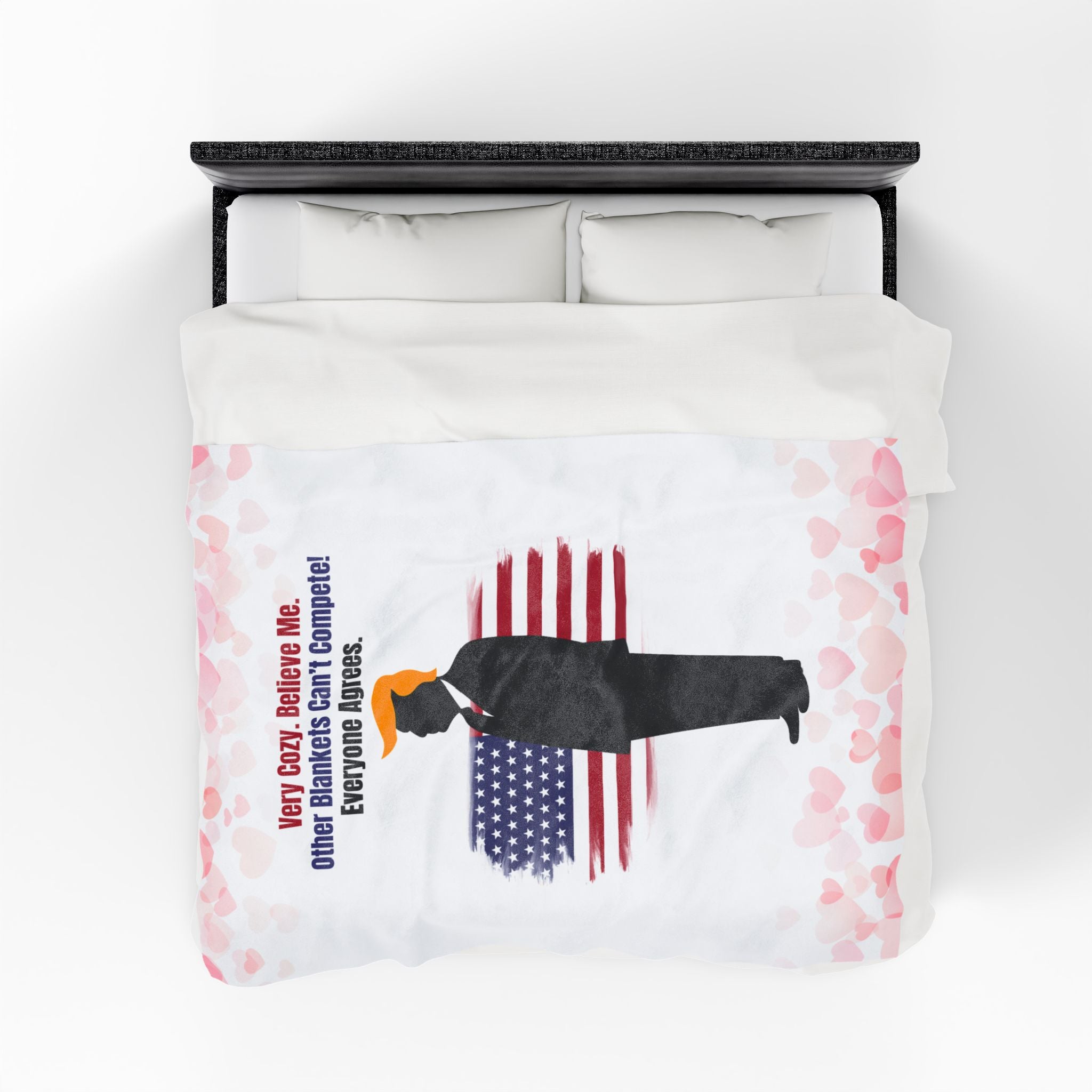 Very Cozy. Believe Me. Political Parody Velveteen Blanket