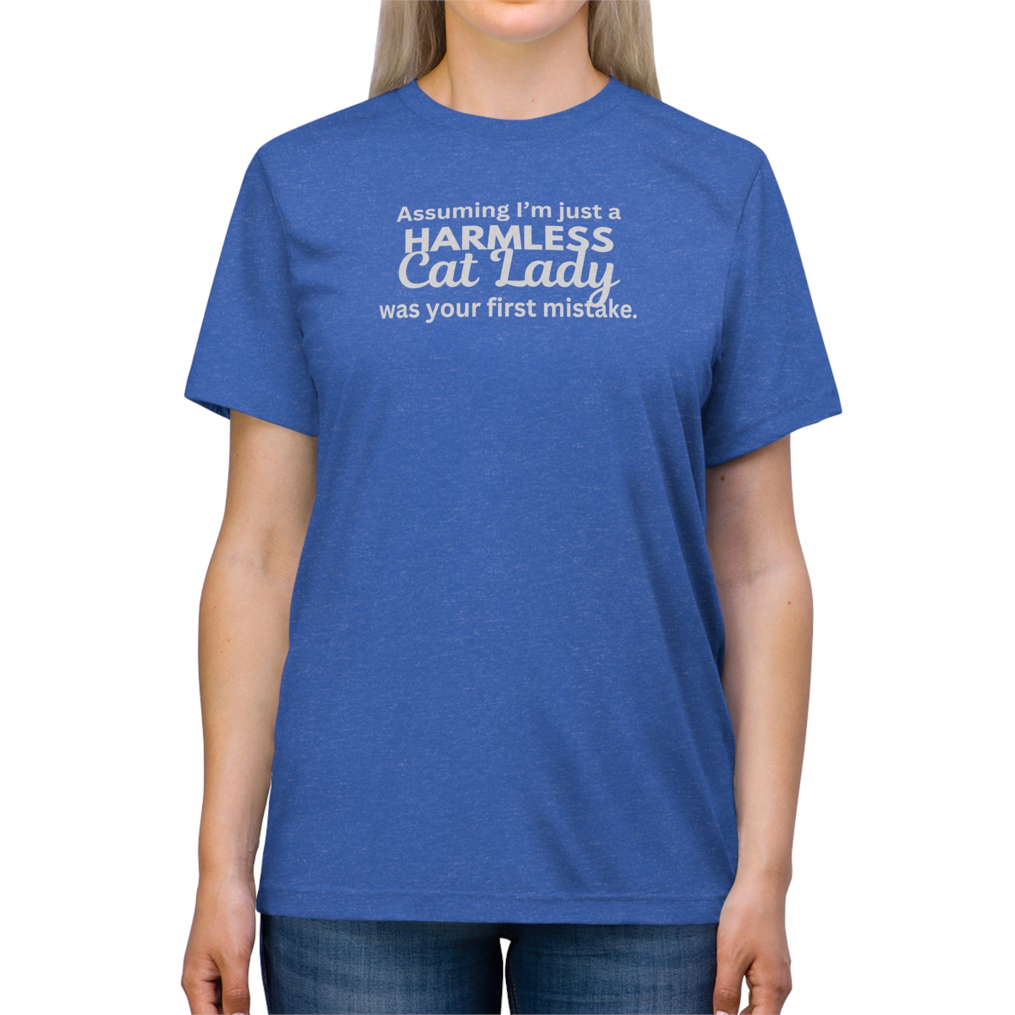 Harmless Cat Lady Triblend Tee - T - Shirt - Epileptic Al’s Shop