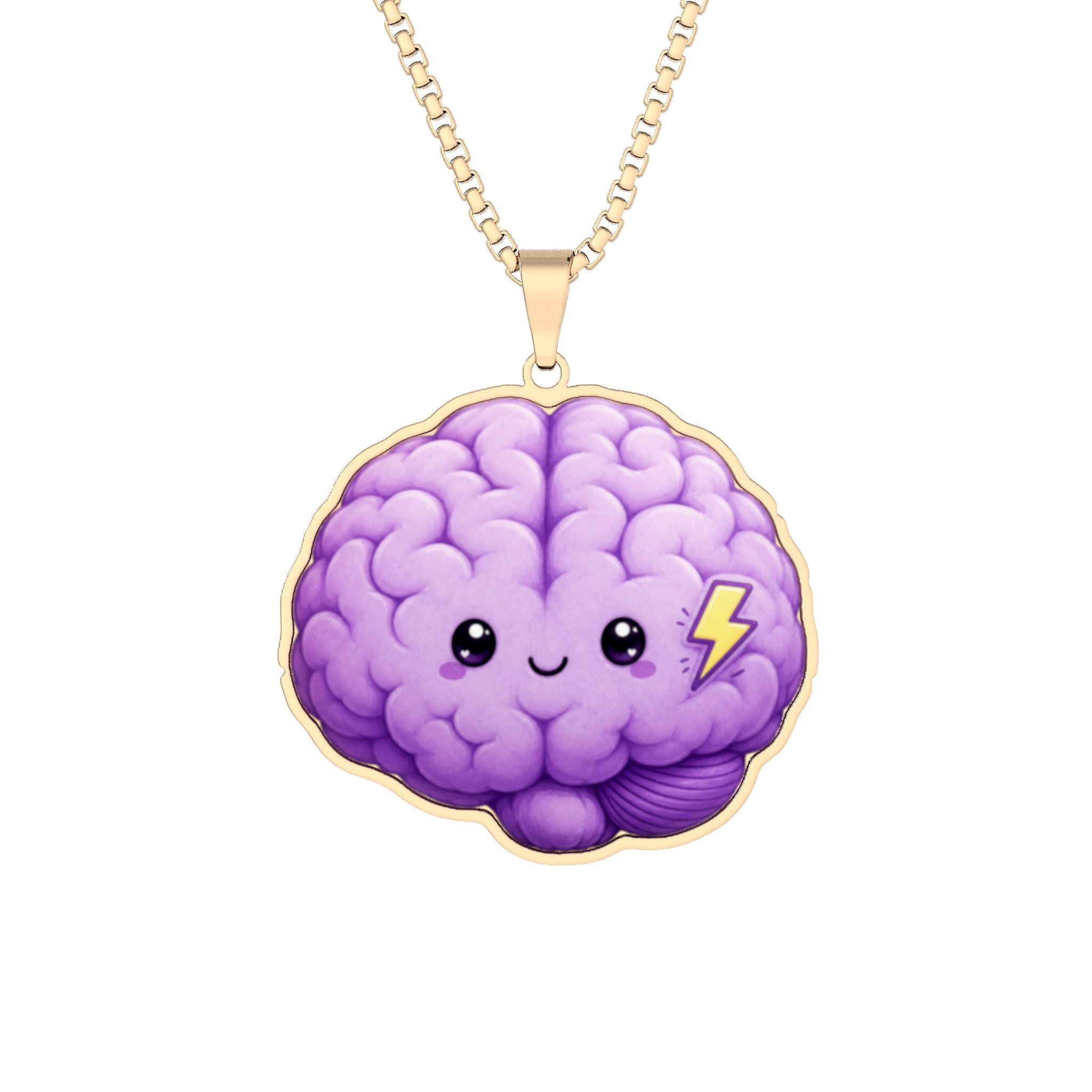 Purple Brain Epilepsy Awareness Necklace | A Little Brain With a Big Spark