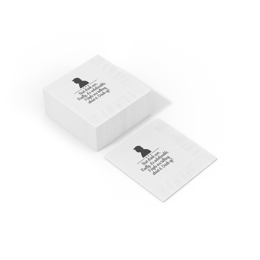 Best Drink Ever – Drink Up Party Napkins – Funny Parody Cocktail Décor