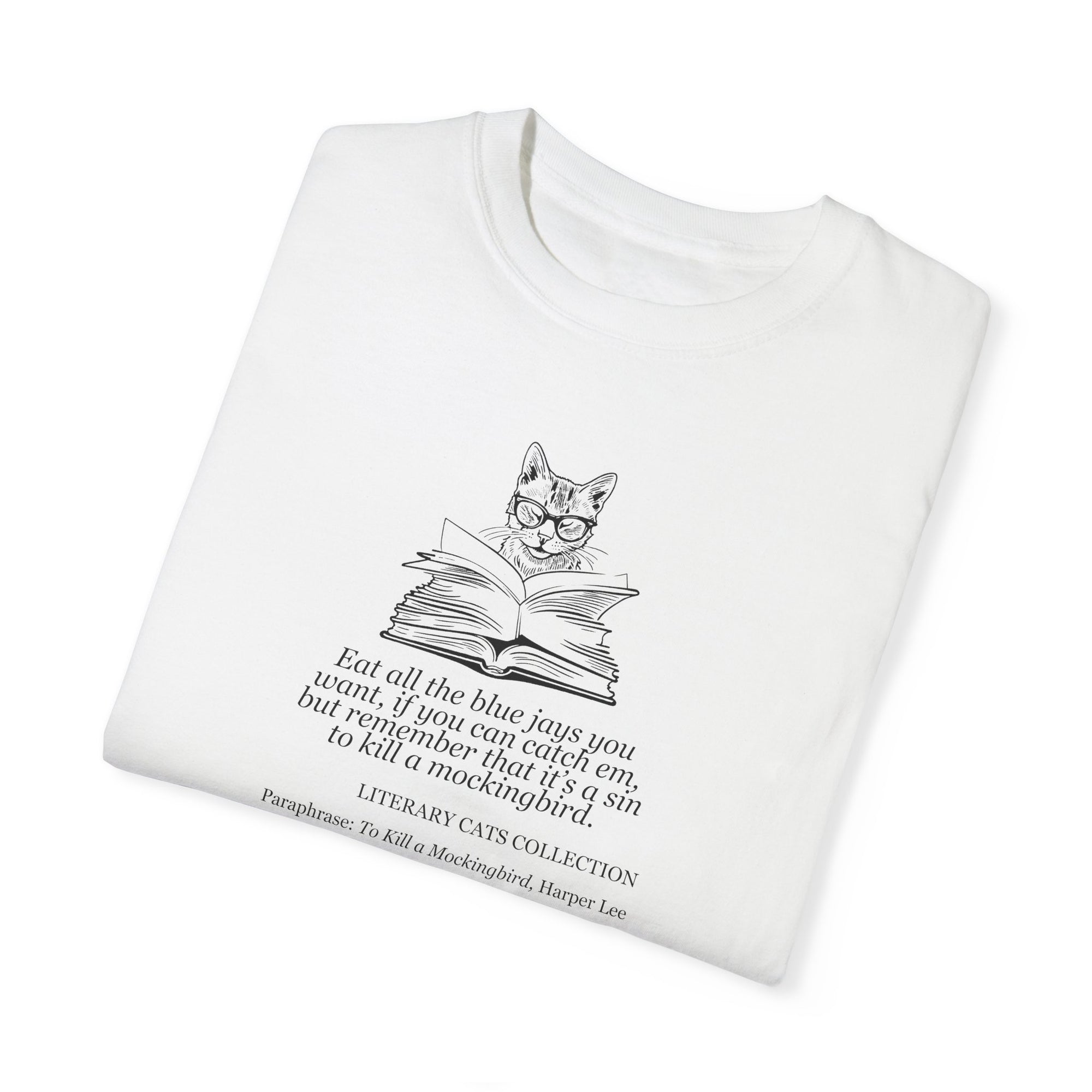Literary Cat Unisex T-Shirt - To Kill a Mockingbird