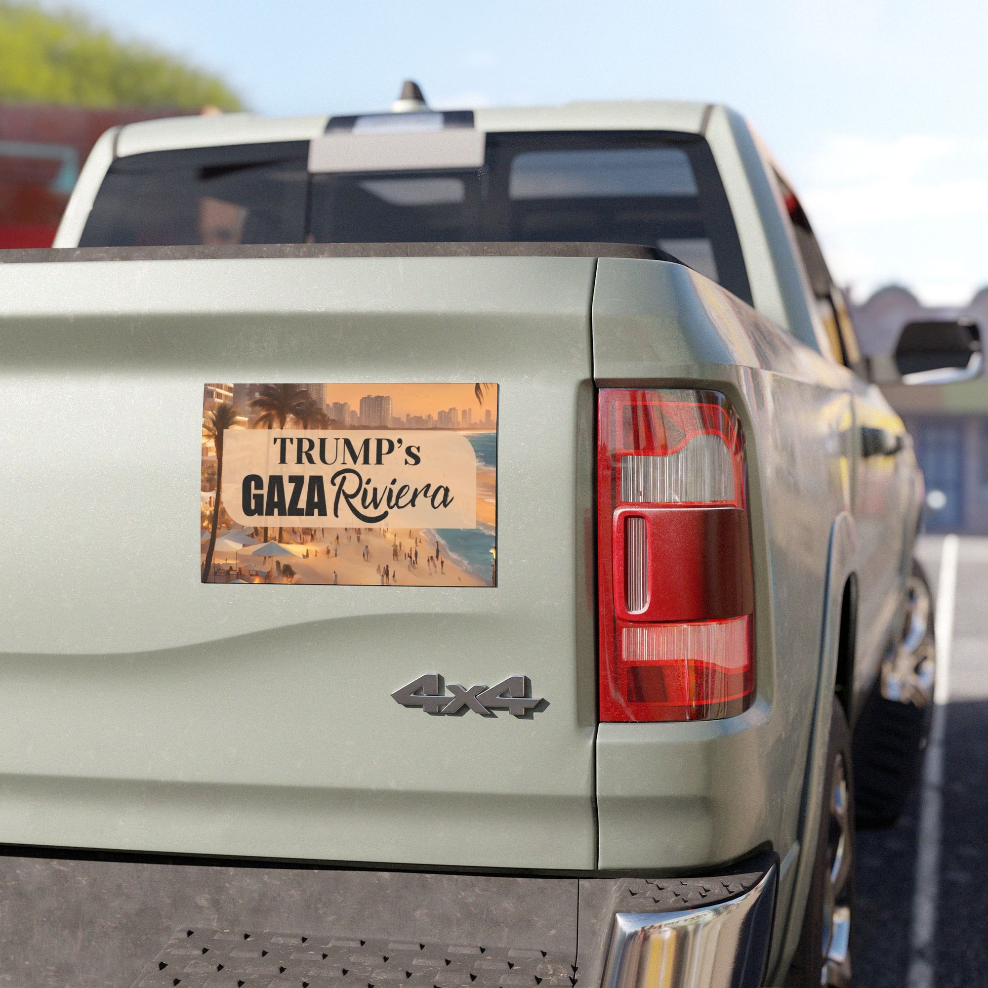 Trump's Gaza Riviera Beach Car Magnet - Fun Travel Decor