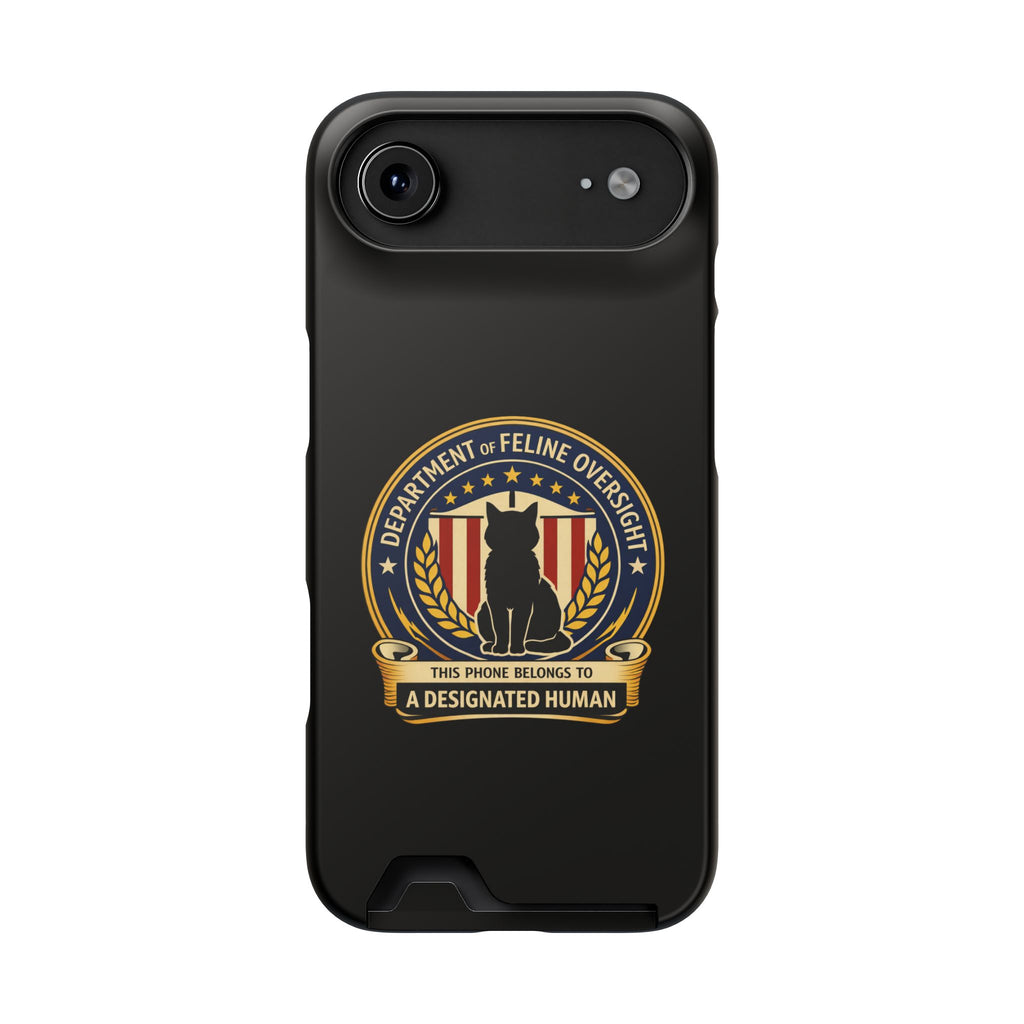 Department of Feline Oversight Samsung Galaxy Case – “Designated Human” Cat Seal, Slim Protective Case with Card Slot