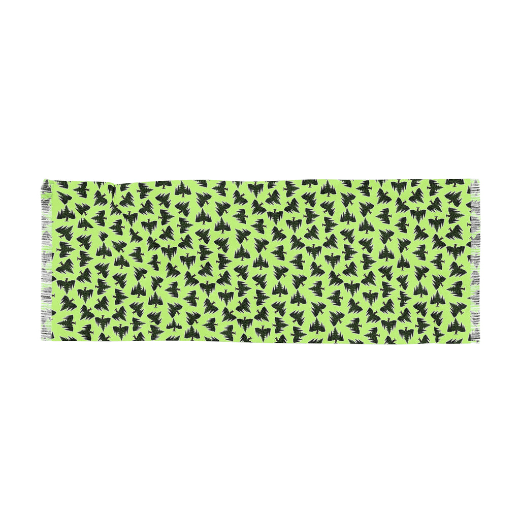 Bigfoot & Black Cat Hide-and-Seek Forest Scarf