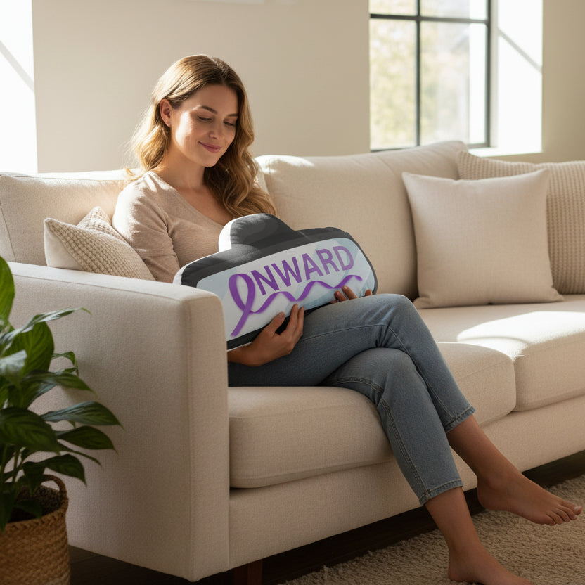 ONWARD Rearview Mirror Shaped Pillow – Epilepsy Awareness Edition