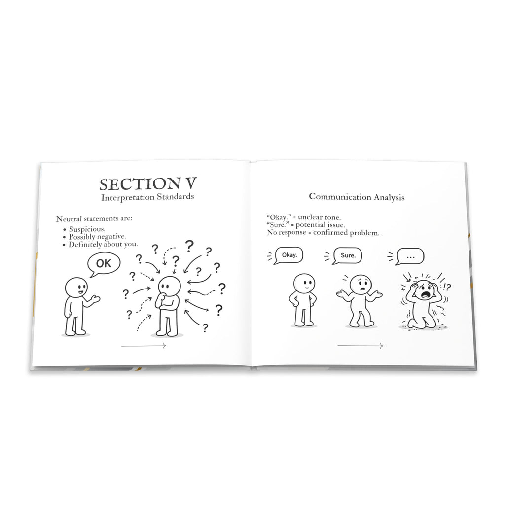 Standard Operating Procedures for Thinking Too Much - Hardcover Parody Manual