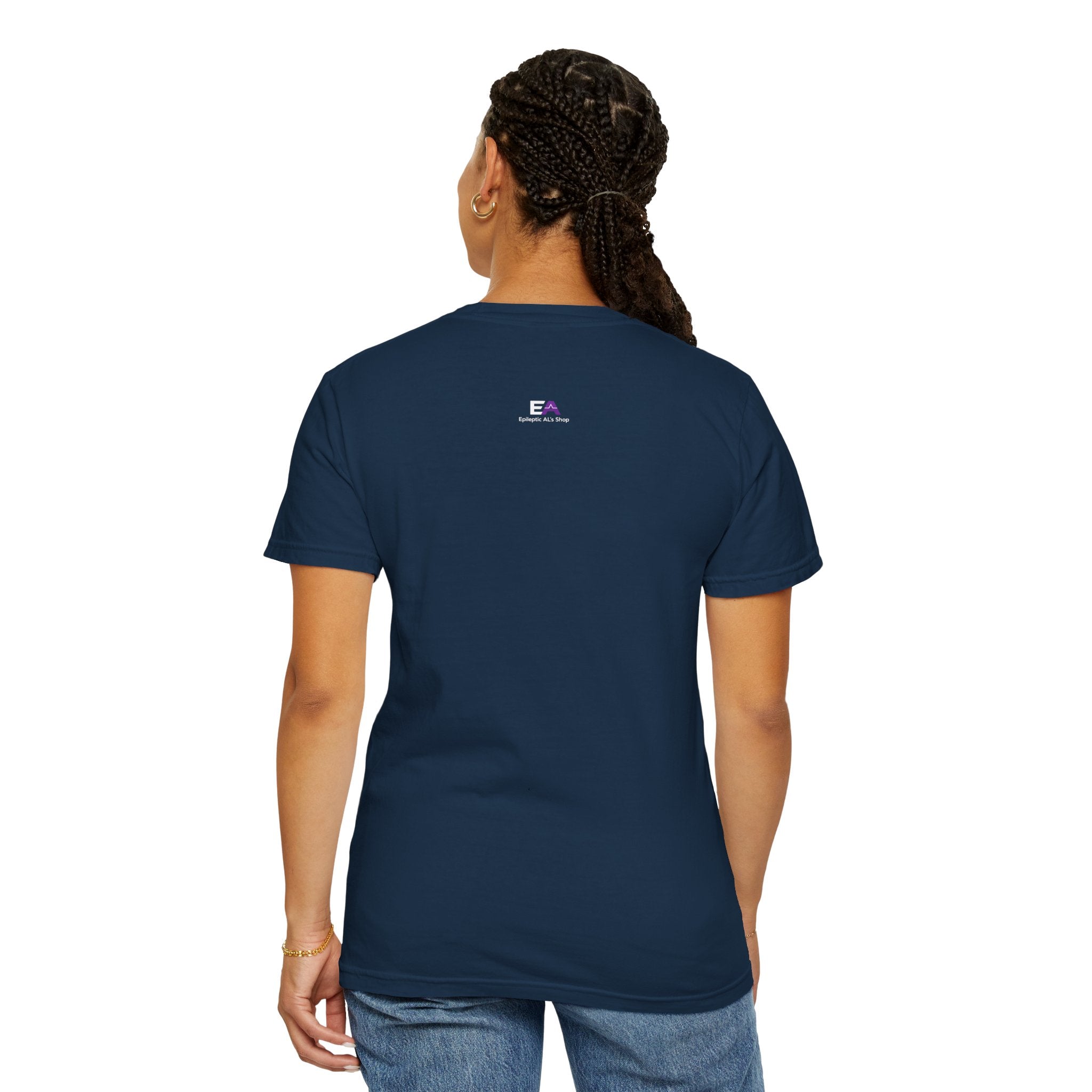 Minimalist Epilepsy Awareness EEG Wave Unisex T-Shirt – Purple Line Design