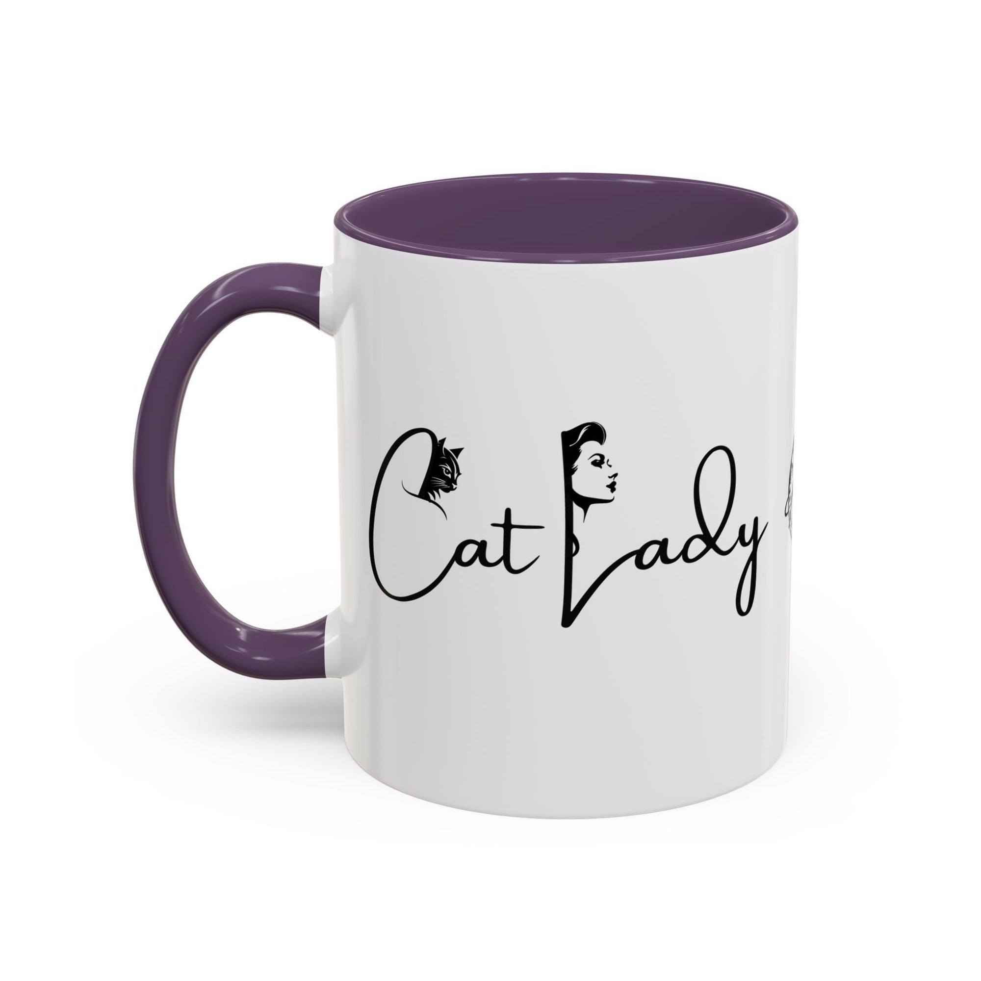 Cat Lady Accent Coffee Mug - Perfect Gift for Cat Lovers Printify