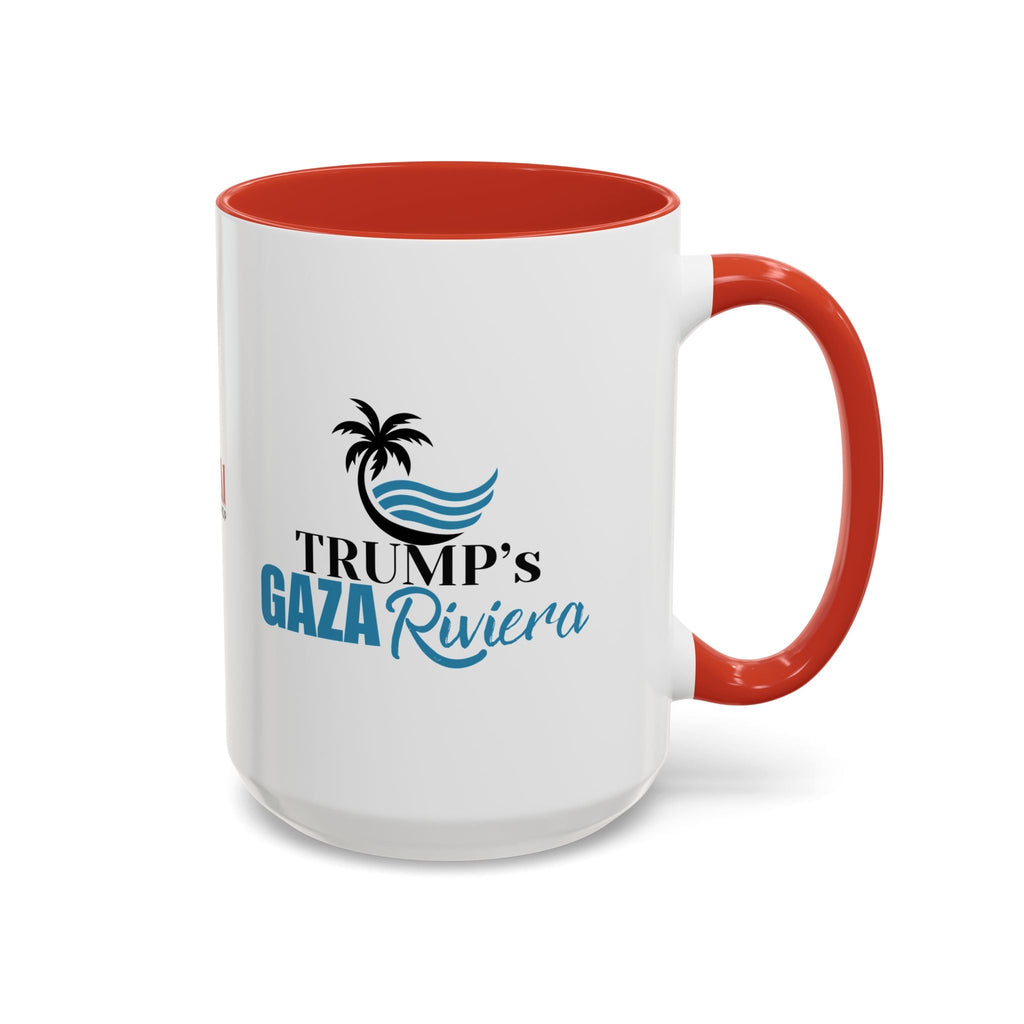 Tropical Trump’s Gaza Riviera Accent Coffee Mug - 11 & 15oz Ceramic Mug for Beach Lovers Printify