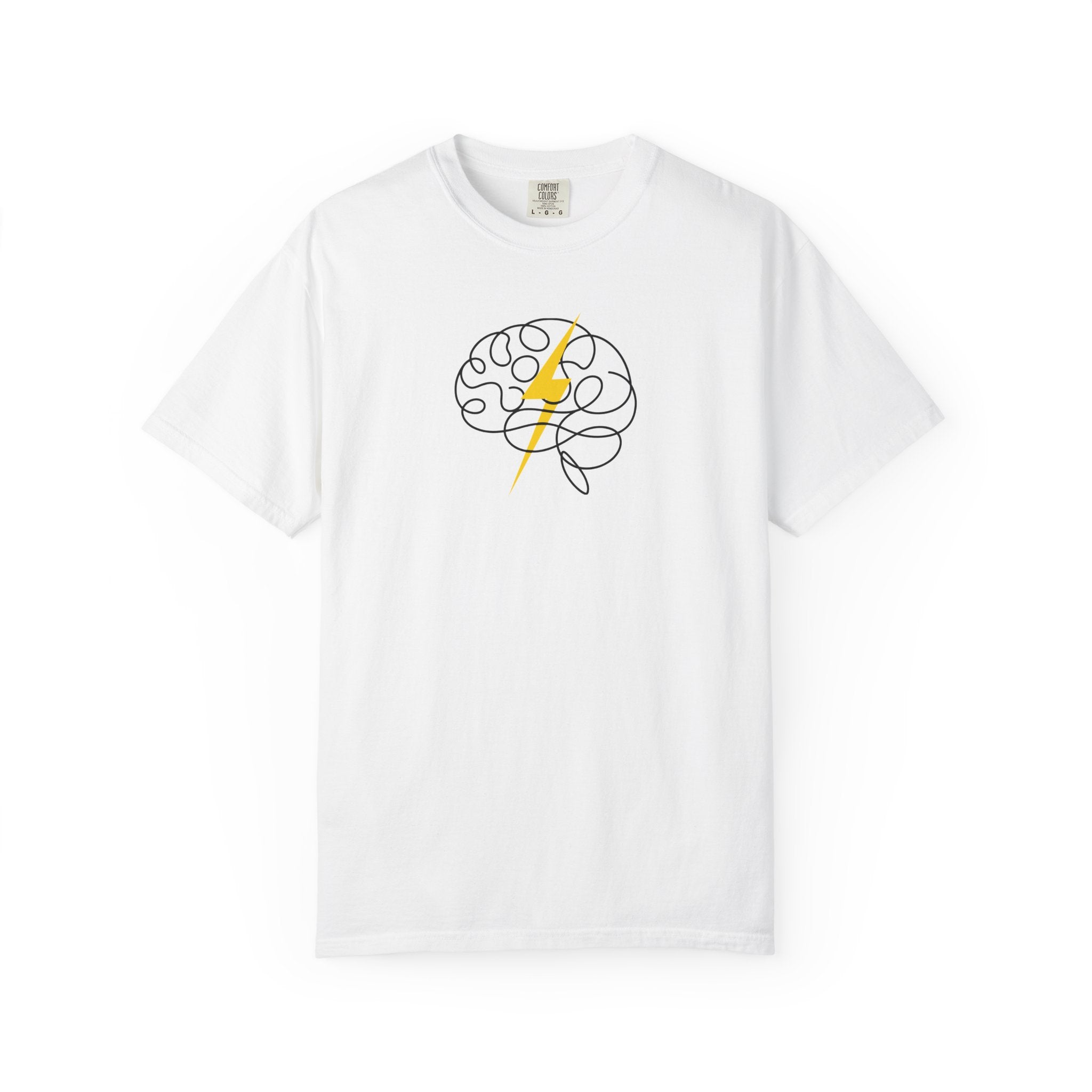 Electric Mind Brain Lightning Garment-Dyed T-Shirt