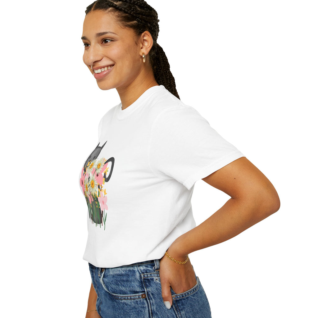 Women’s Floral Cat T-Shirt