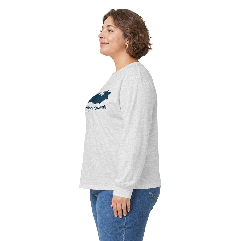 Uncharted Waters, Apparently Long Sleeve Tee | Lake Ontario Humor Shirt