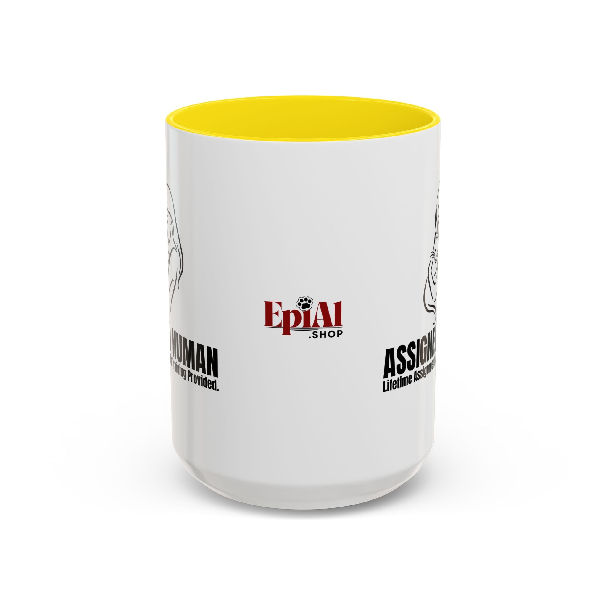 Assigned Human Mug – Lifetime Assignment Cat Coffee Cup