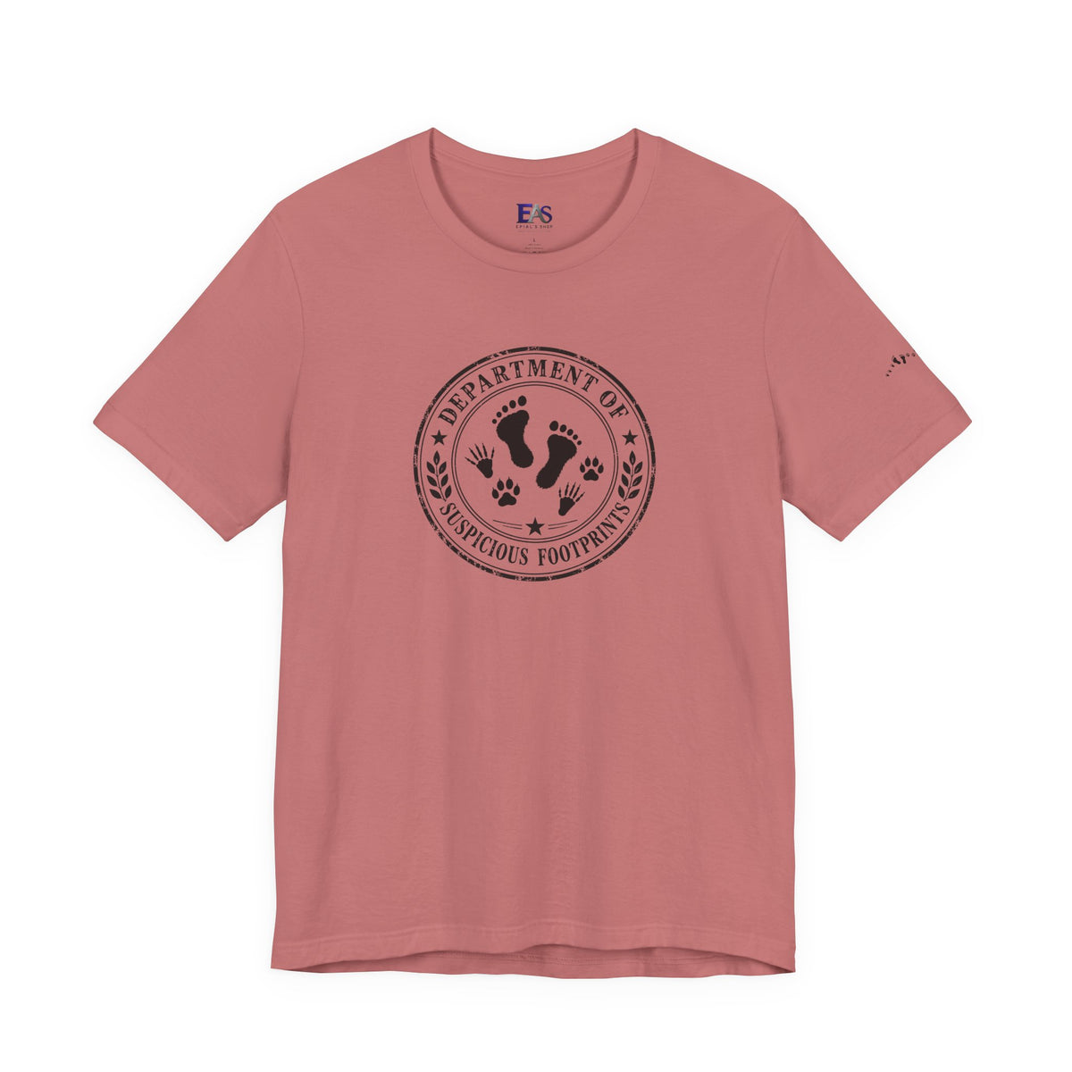 Department of Suspicious Footprints Unisex T-Shirt | Bigfoot, Raccoon & Cat Tracks