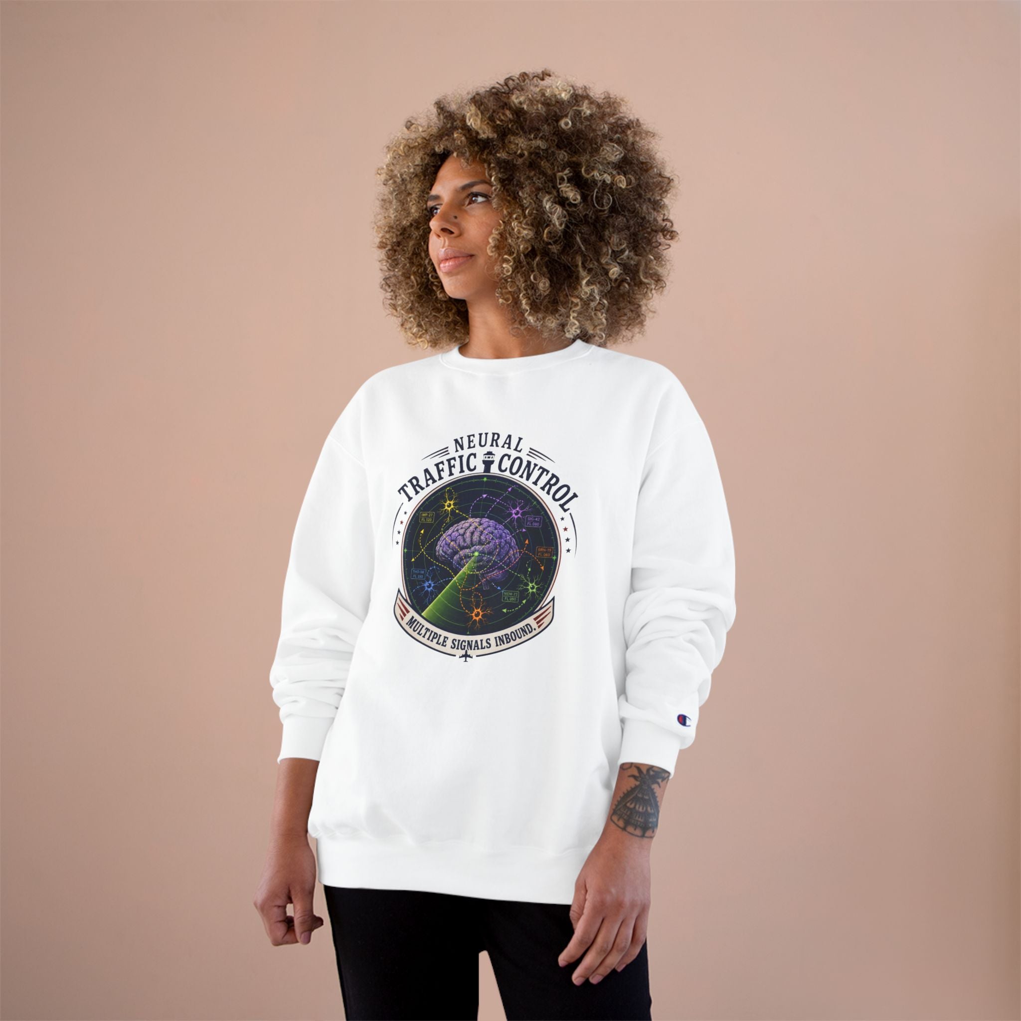 Neural Traffic Control Champion Sweatshirt | Brain Radar Crewneck