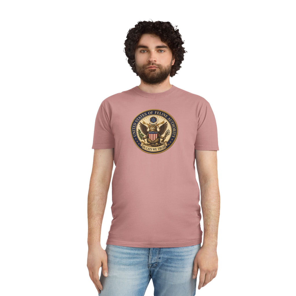 United States Of Feline Authority Vintage Seal Cat Tee