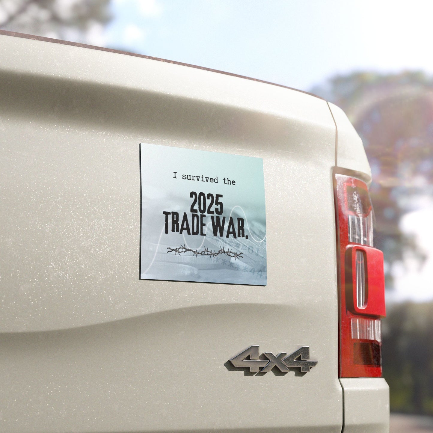 I Survived the 2025 Trade War Car Magnet | Unique Auto Decor