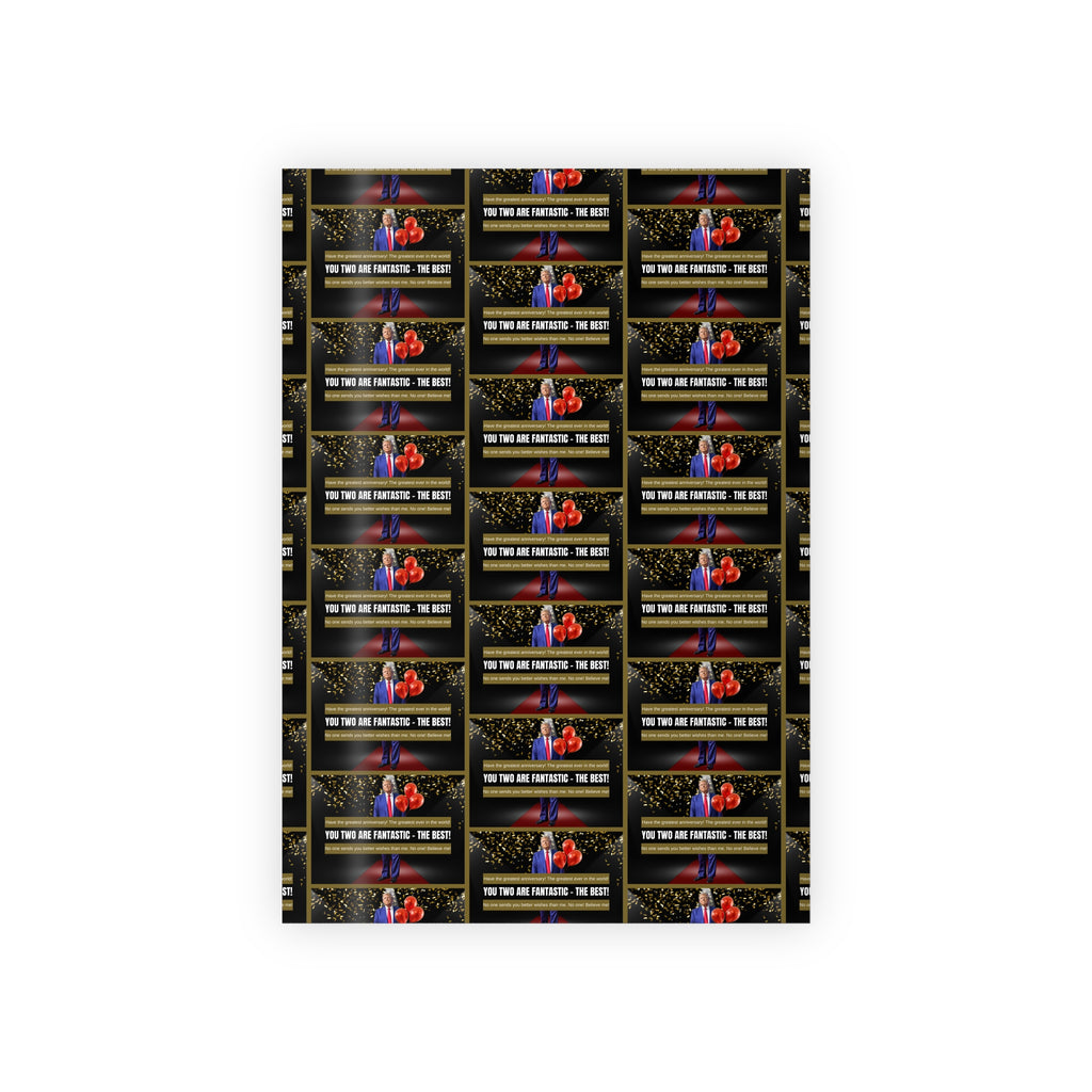 Trump Anniversary Best Wishes Gift Wrapping Paper Rolls, 1pc