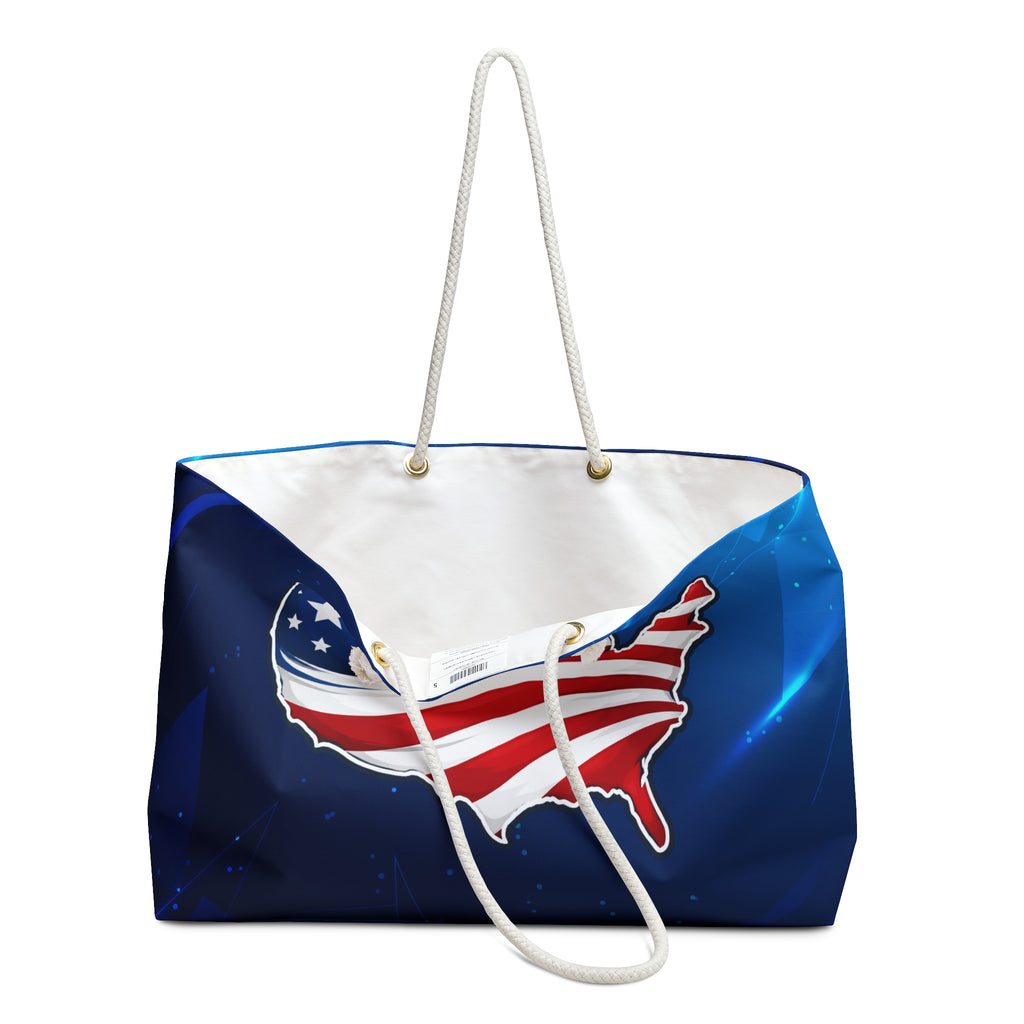 Patriotic USA Map Weekender Bag – Political Parody Travel Tote