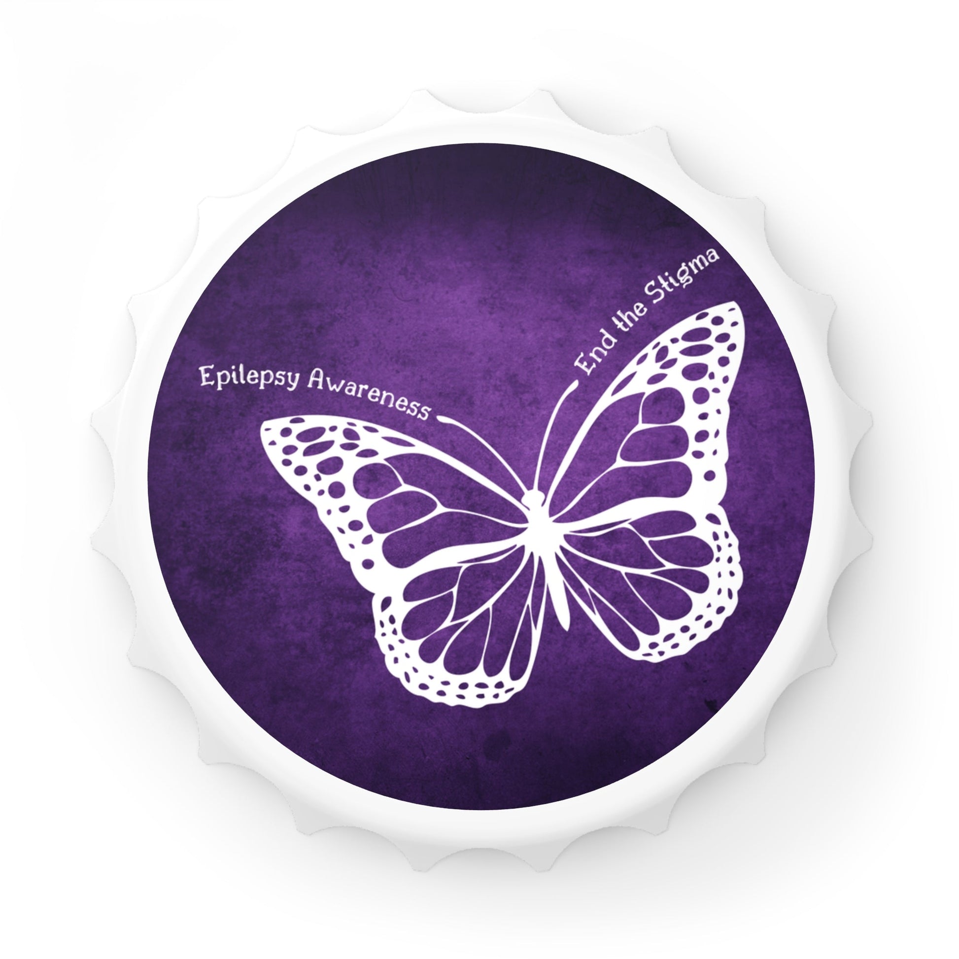 Epilepsy Awareness Butterfly Bottle Opener - End the Stigma Printify