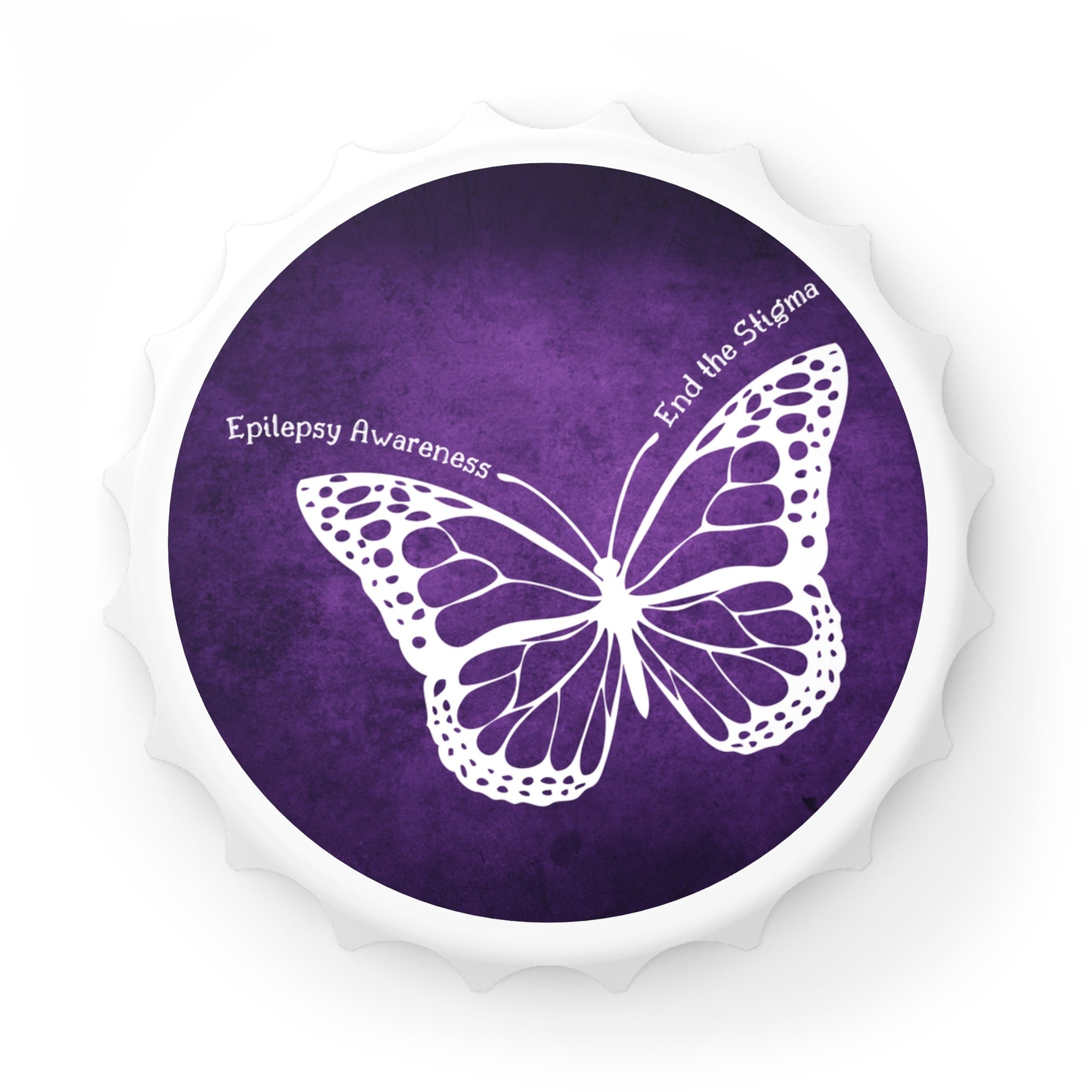 Epilepsy Awareness Butterfly Bottle Opener - End the Stigma Printify