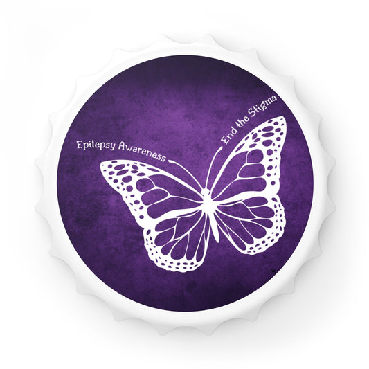 Epilepsy Awareness Butterfly Bottle Opener - End the Stigma Printify