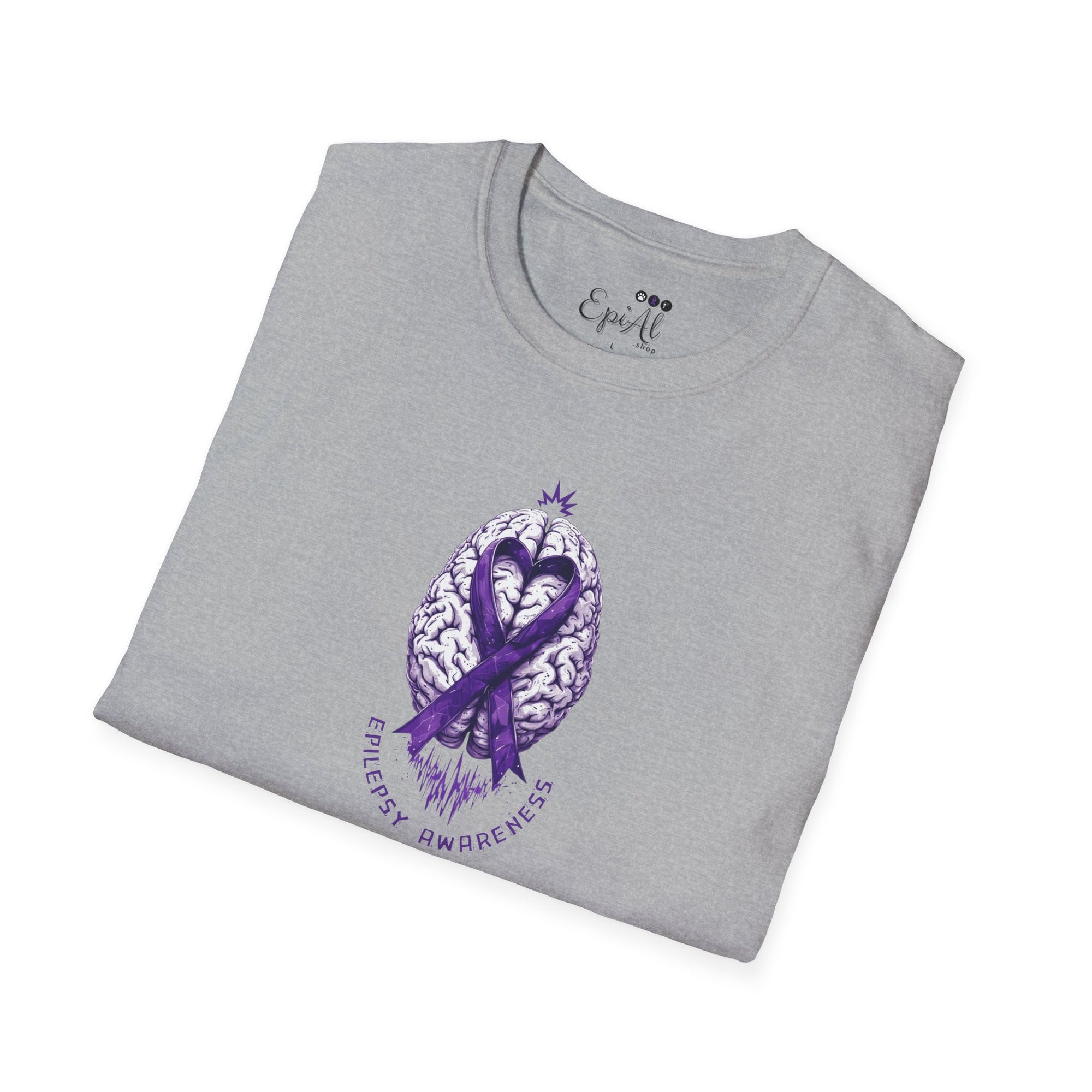 Purple Ribbon Brain Graphic Unisex T-Shirt