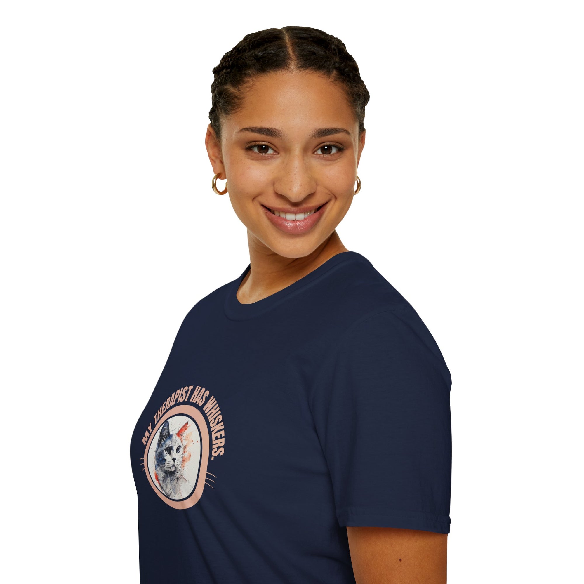 Whimsical Cat Therapy T-Shirt | Cute Pet Lover Tee