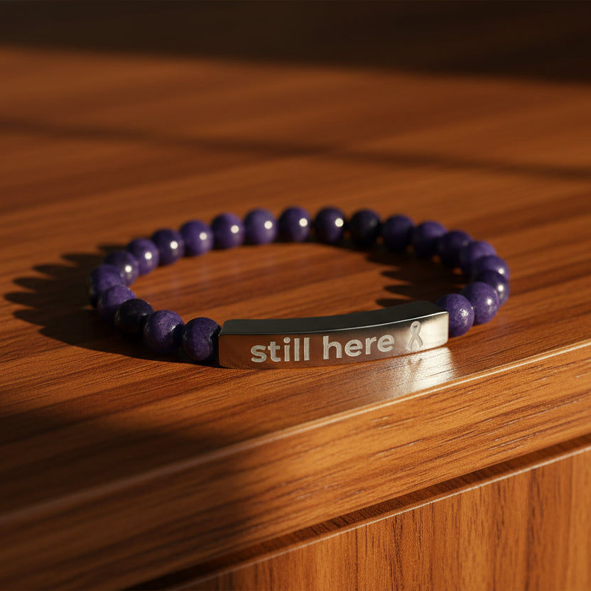 Still Here – Sodalite Bead Awareness Bracelet