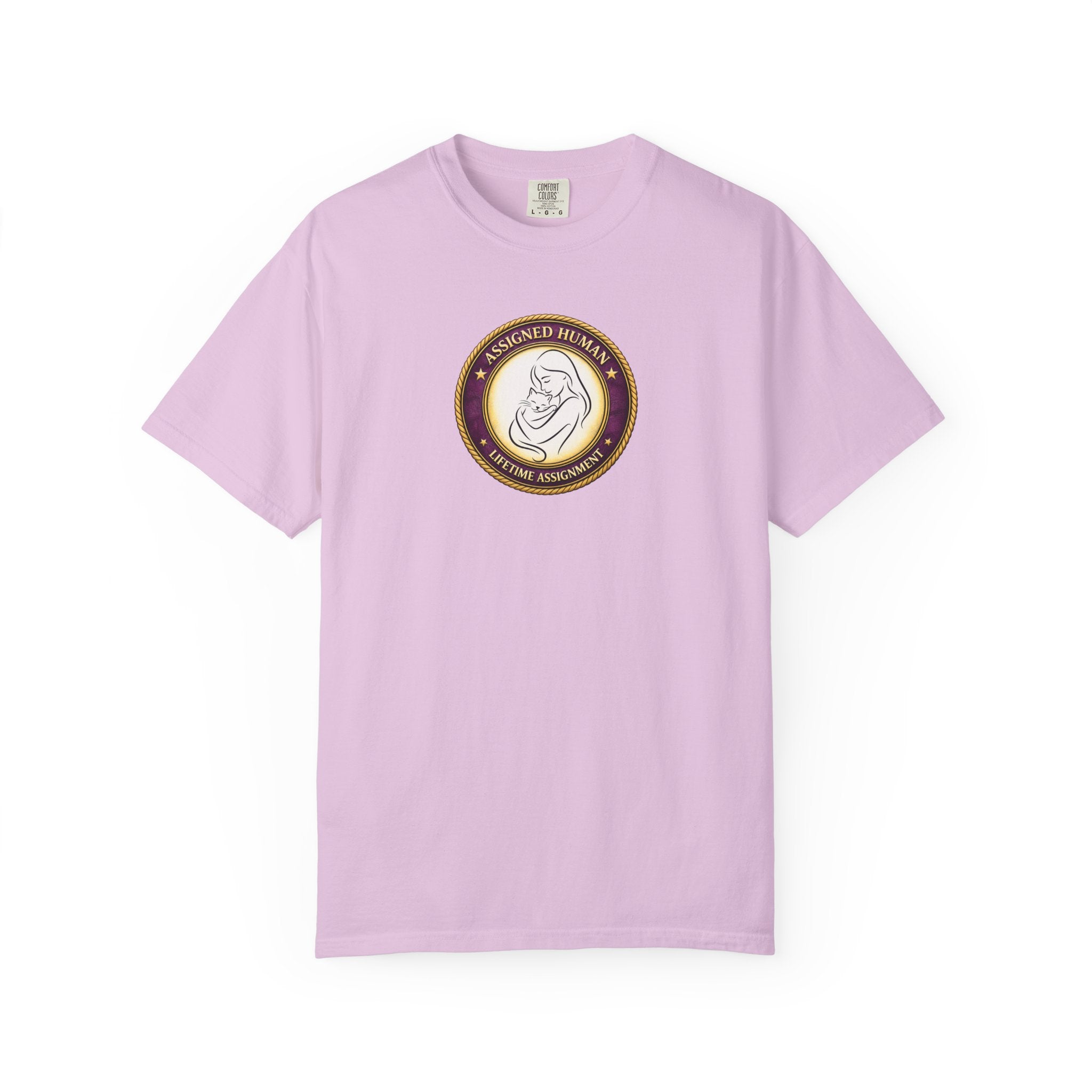 Assigned Human – Lifetime Assignment T-Shirt | Cat Lover Seal Tee