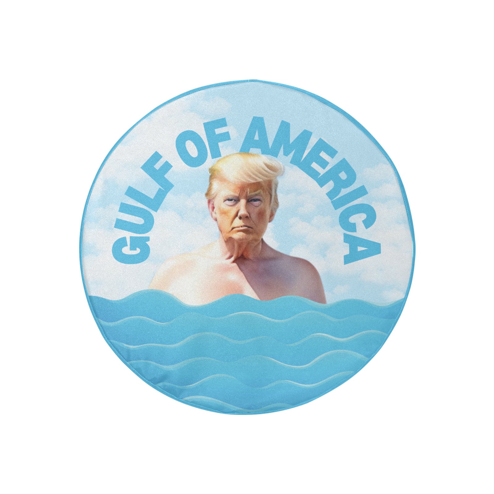 Trump in the Gulf Spare Tire Cover (Small)(15")