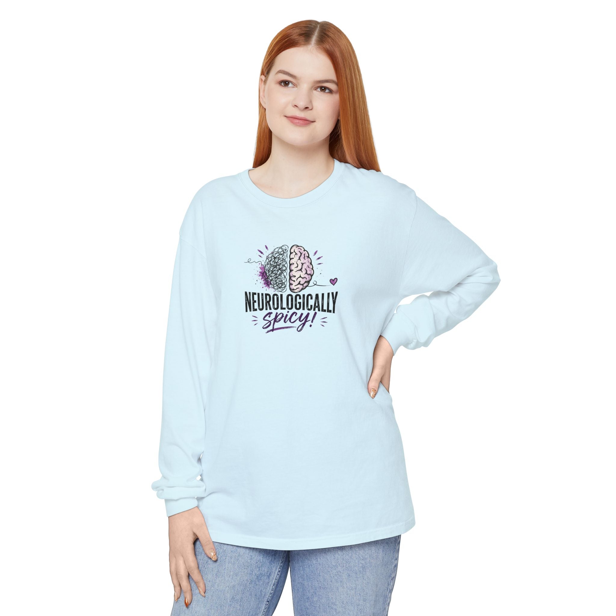Neurologically Spicy Epilepsy Awareness Garment-Dyed Long Sleeve Shirt