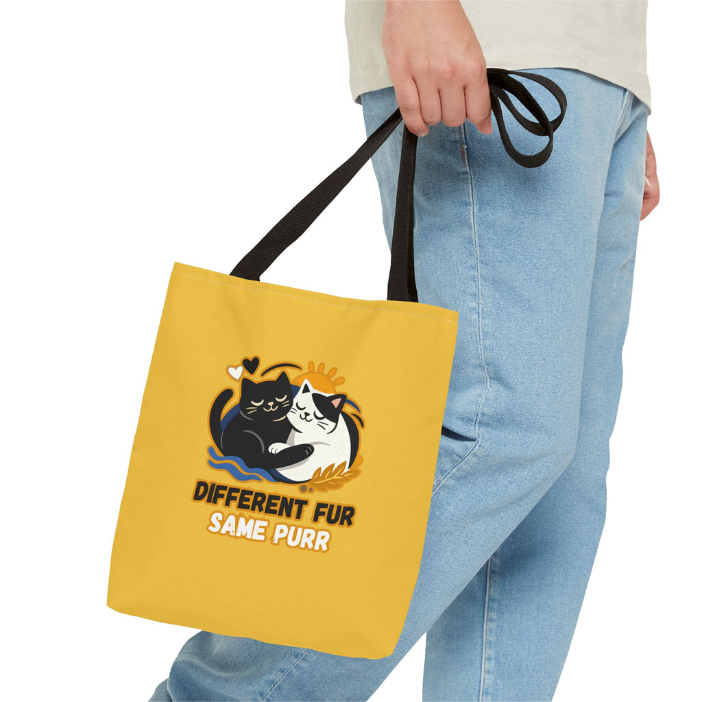 Different Fur, Same Purr Cat Tote Bag – Cozy Friendship Market Bag