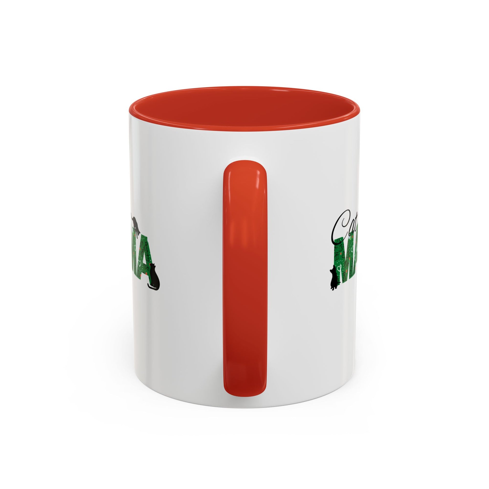 Christmas Cat Mama Accent Coffee Mug (11, 15oz)