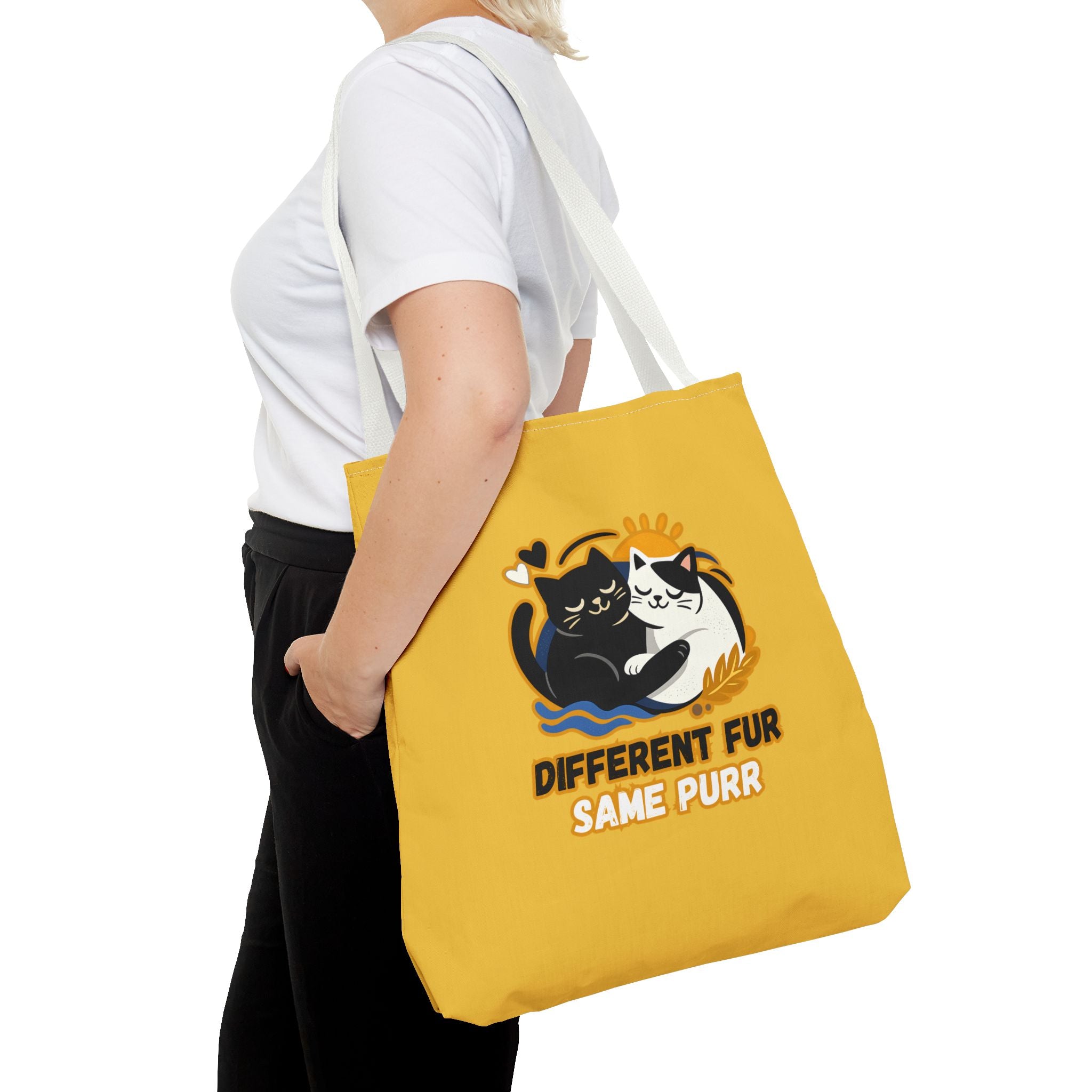 Different Fur, Same Purr Cat Tote Bag – Cozy Friendship Market Bag