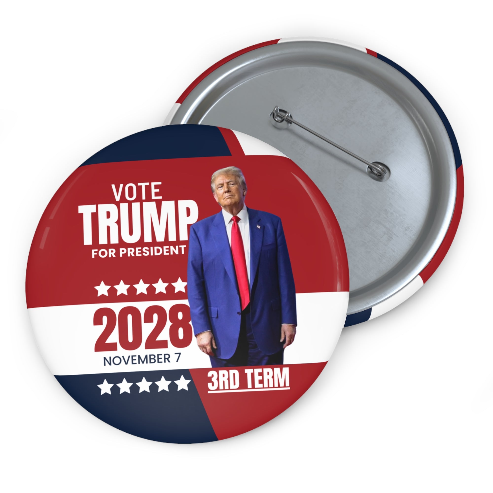 Trump 48 Political Pin Buttons - Vote Trump for President 2028
