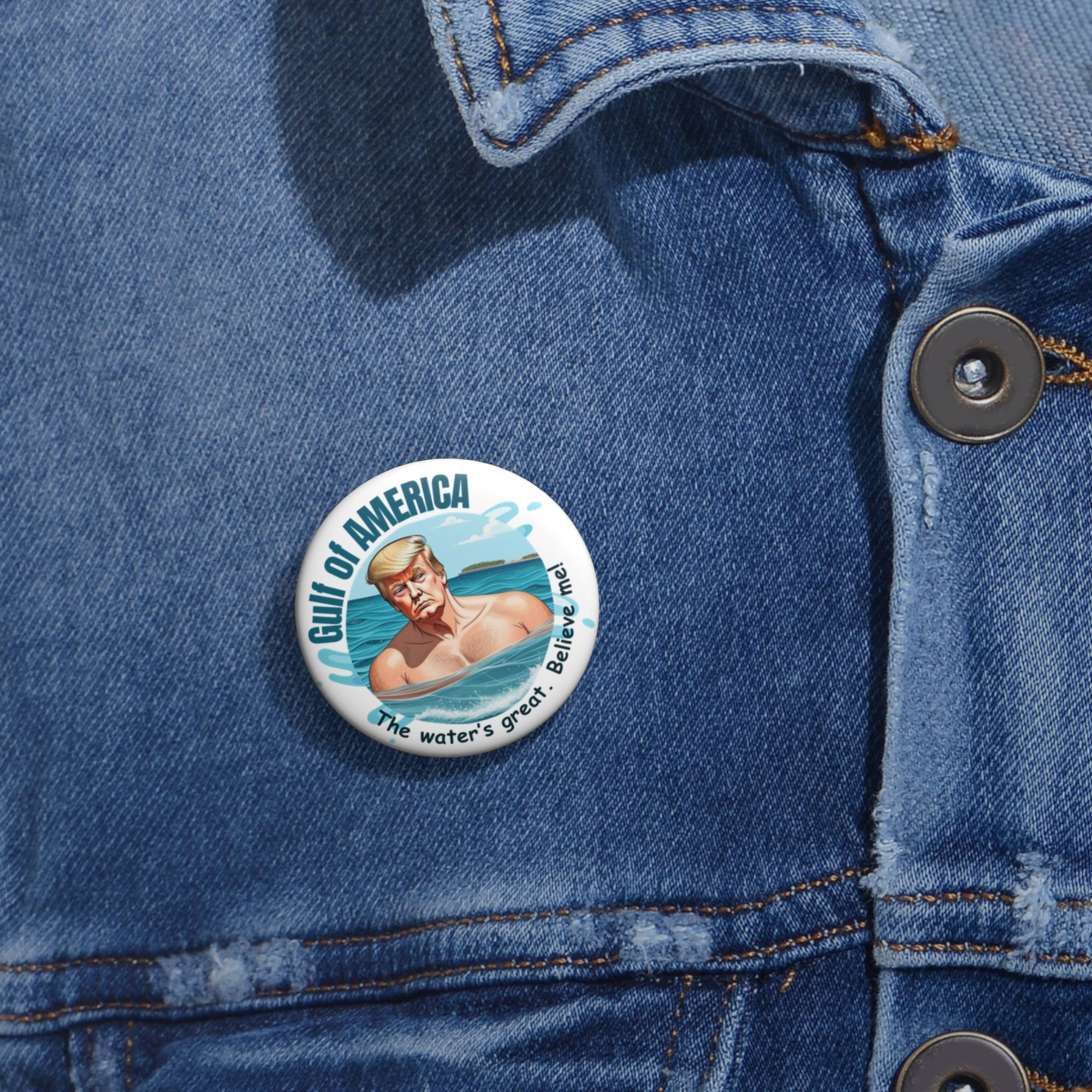 American Gulf Pin Buttons - Water is Great