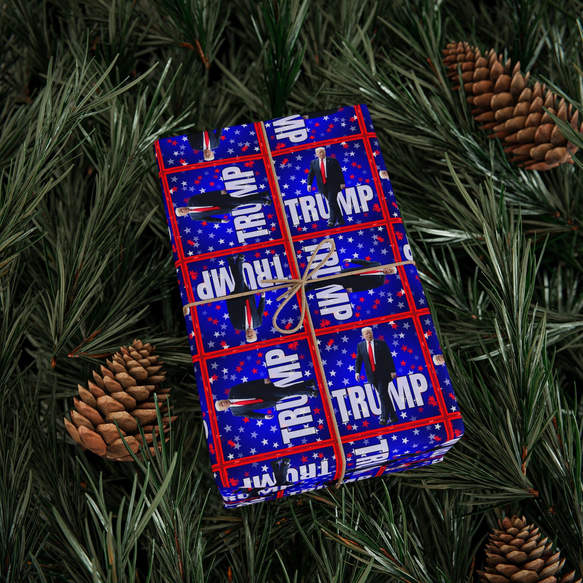 All Occasion Trump Themed Wrapping Paper