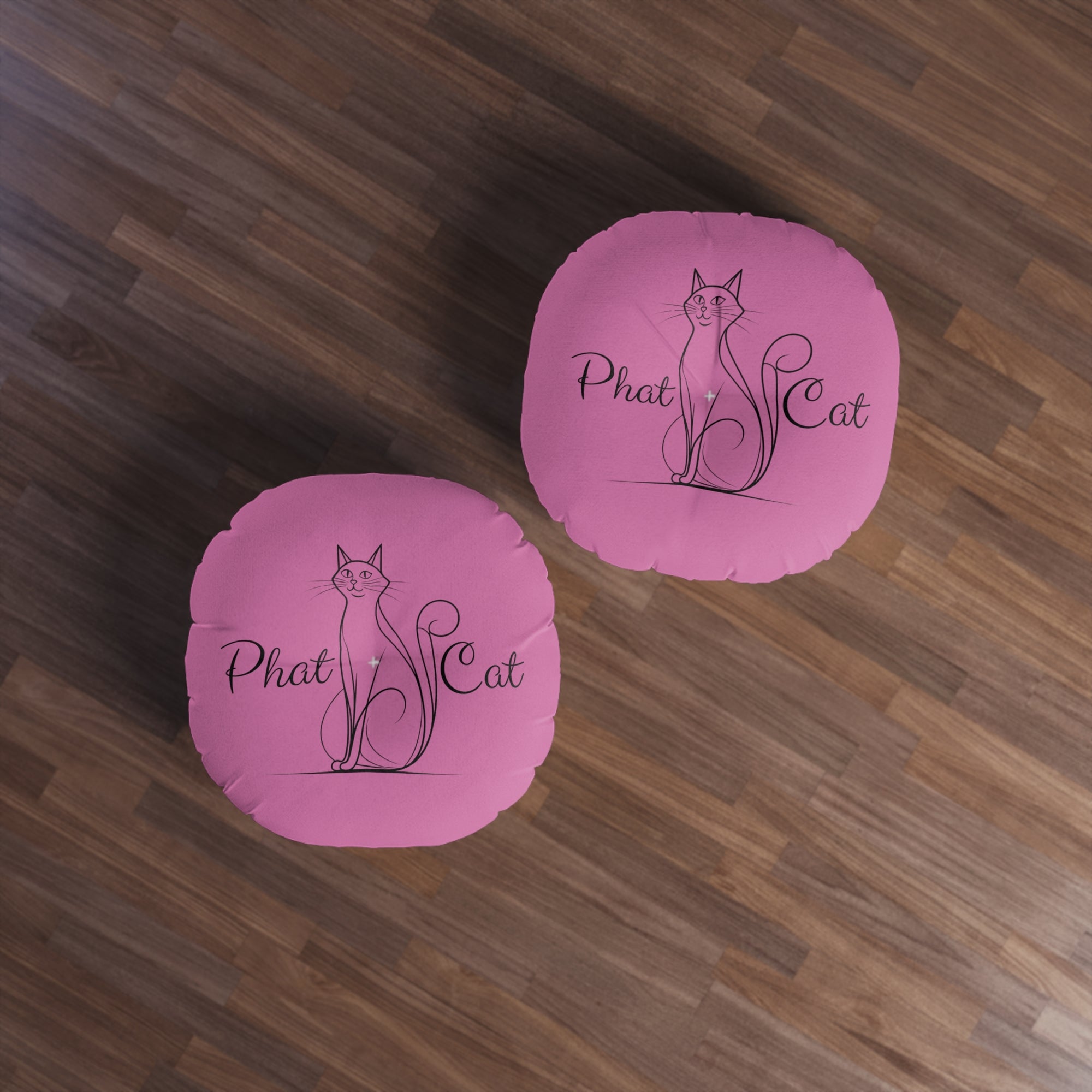 Whimsical Phat Cat Tufted Floor Pillow