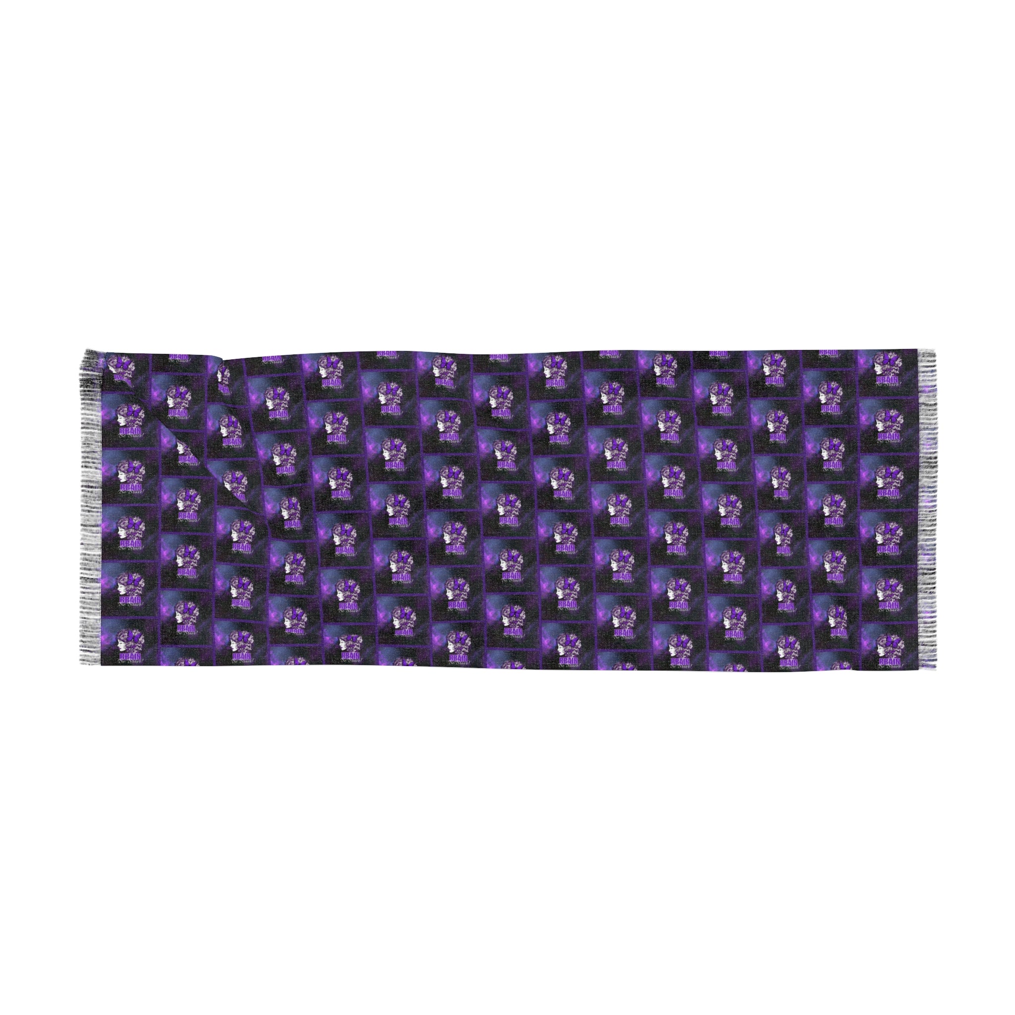 Photo depicting the ​Brain Be Brave Epilepsy Awareness Light Scarf from EpiAl's Shop.