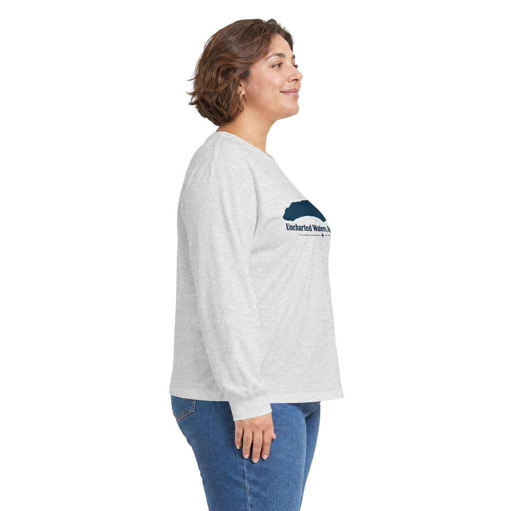 Uncharted Waters, Apparently Long Sleeve Tee | Lake Ontario Humor Shirt