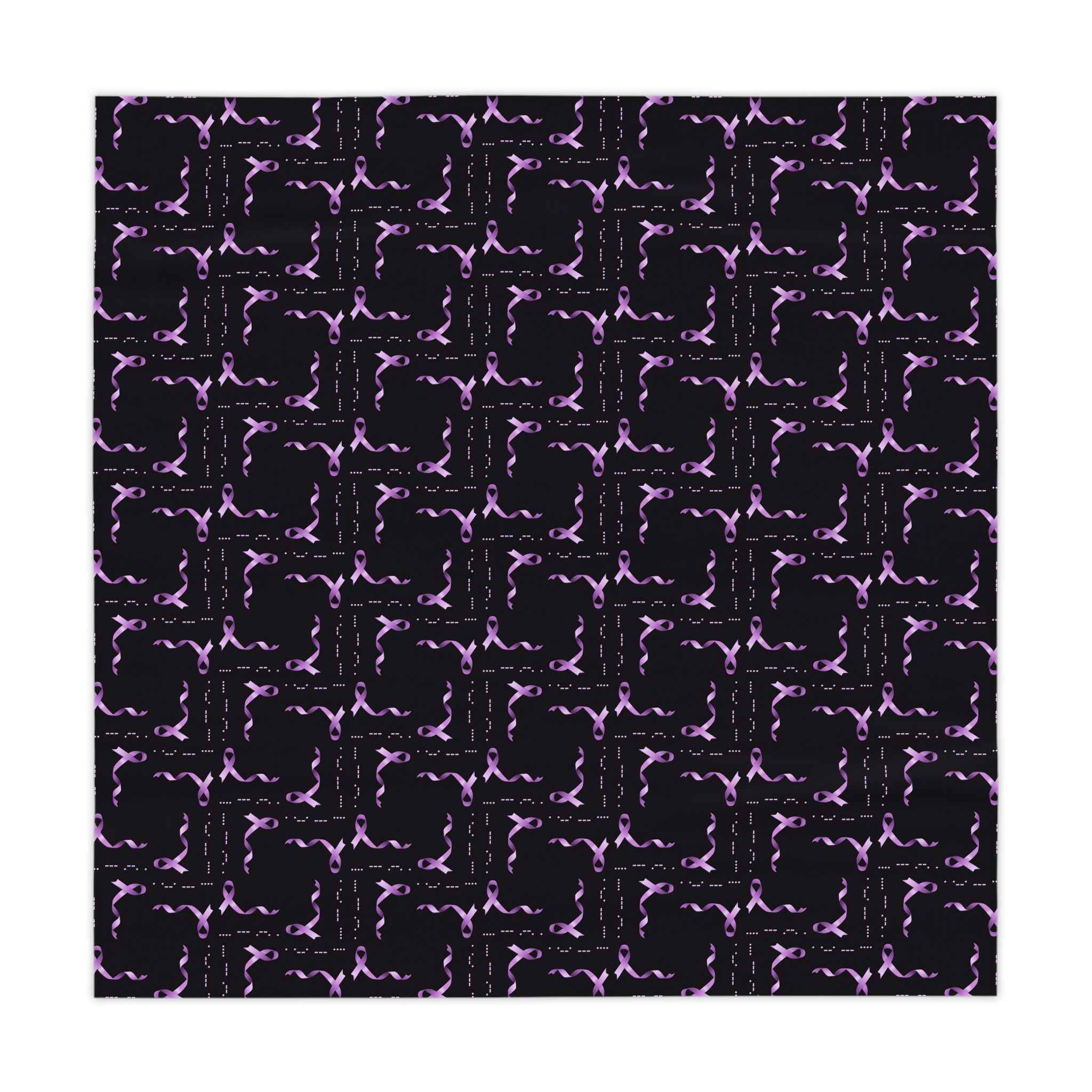 Epilepsy Awareness Morse-Code “HOPE” Tablecloth – Purple Ribbon Pattern