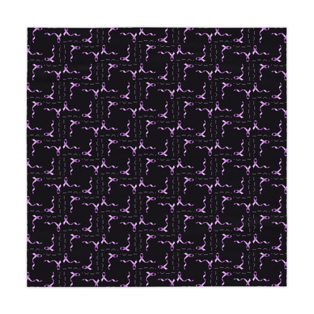 Epilepsy Awareness Morse-Code “HOPE” Tablecloth – Purple Ribbon Pattern