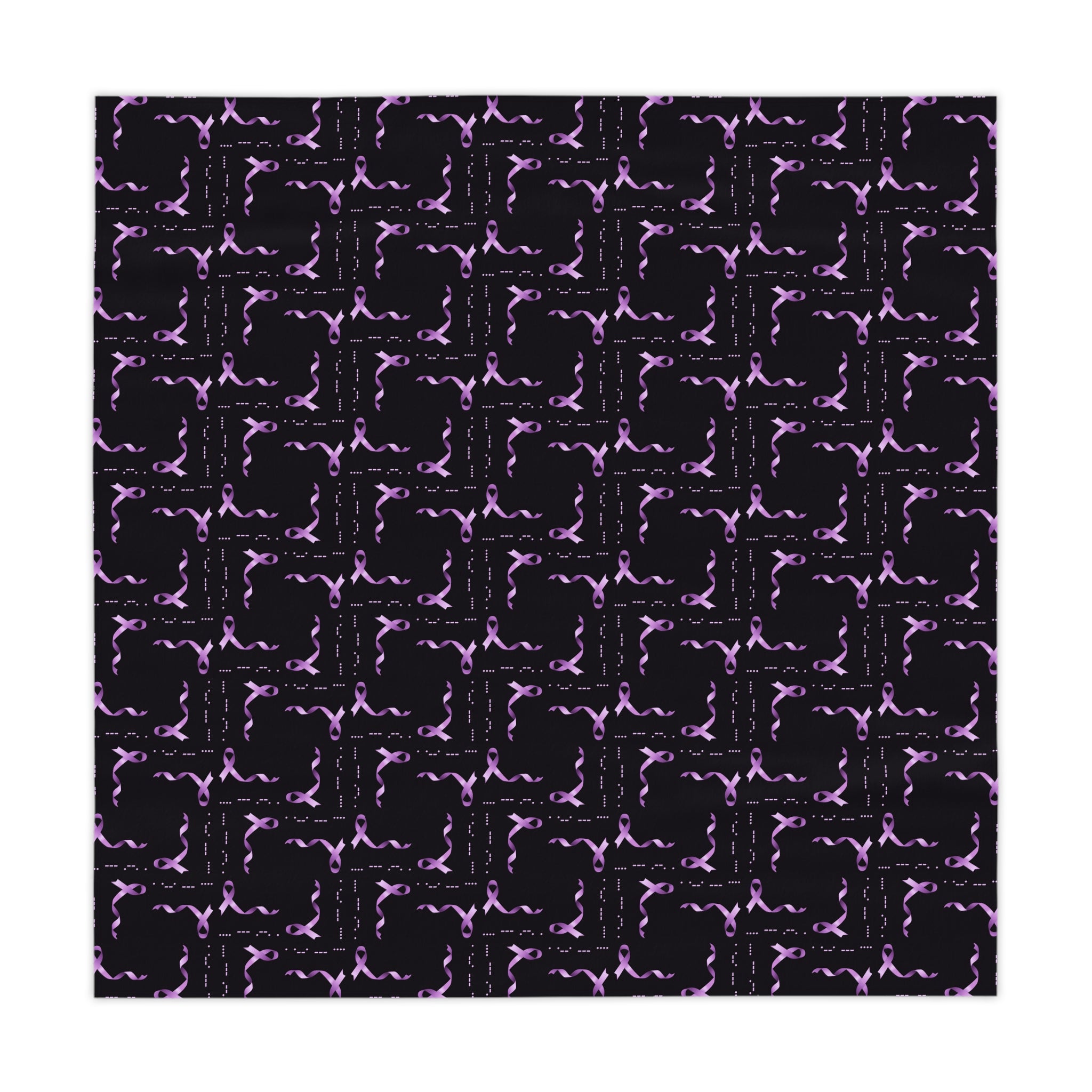 Epilepsy Awareness Morse-Code “HOPE” Tablecloth – Purple Ribbon Pattern