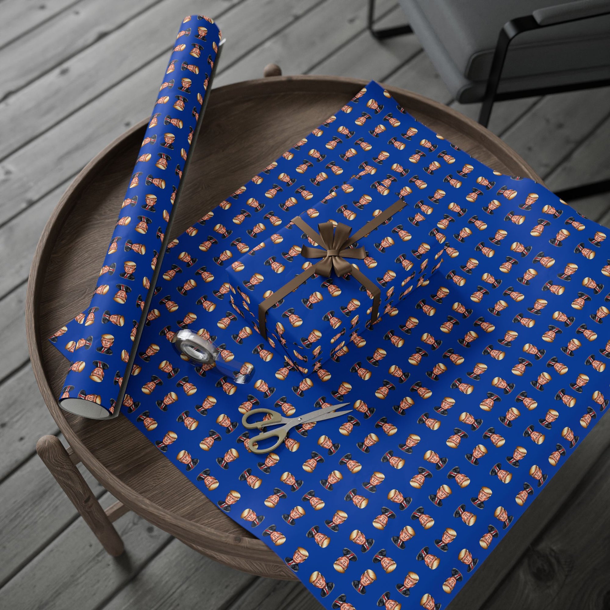 Colorful Trump Face Gift Wrap Paper for All Occasions