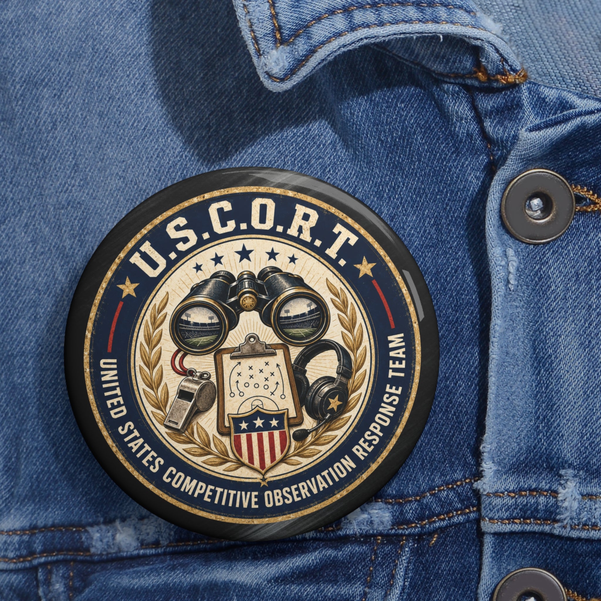 U.S.C.O.R.T. Competitive Observation Team 3-Inch Pinback Button